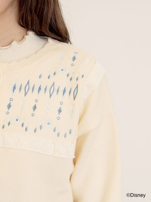 Samansa Mos2「【Disney】アナと雪の女王/レース切替カーディガン」|カーディガン|