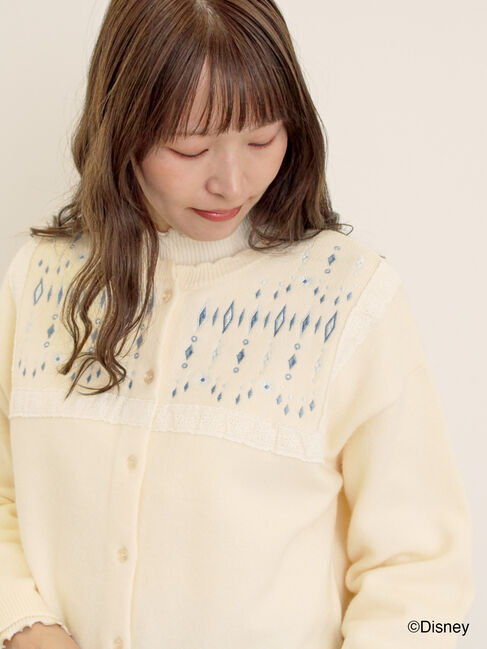 Samansa Mos2「【Disney】アナと雪の女王/レース切替カーディガン」|カーディガン|