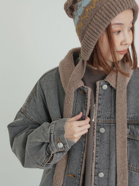 Samansa Mos2「デニムボアジャケット」|その他|