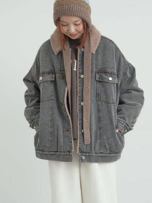 Samansa Mos2「デニムボアジャケット」|その他|