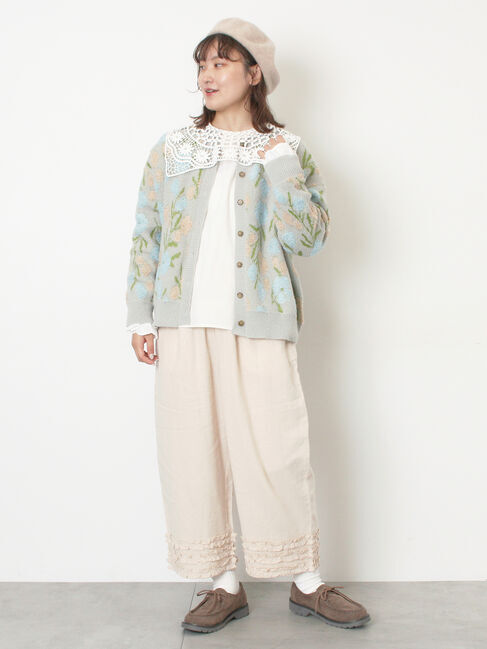 Samansa Mos2「【WEB限定】前後2WAYレース襟ブラウス」|シャツ・ブラウス|