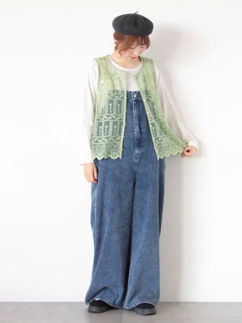 Samansa Mos2「【オーガニックコットン】デニムサロペット」|その他|