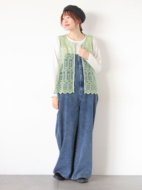 Samansa Mos2「【オーガニックコットン】デニムサロペット」|その他|