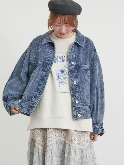 Samansa Mos2「【オーガニックコットン】デニムジャケット」|その他|ブルー