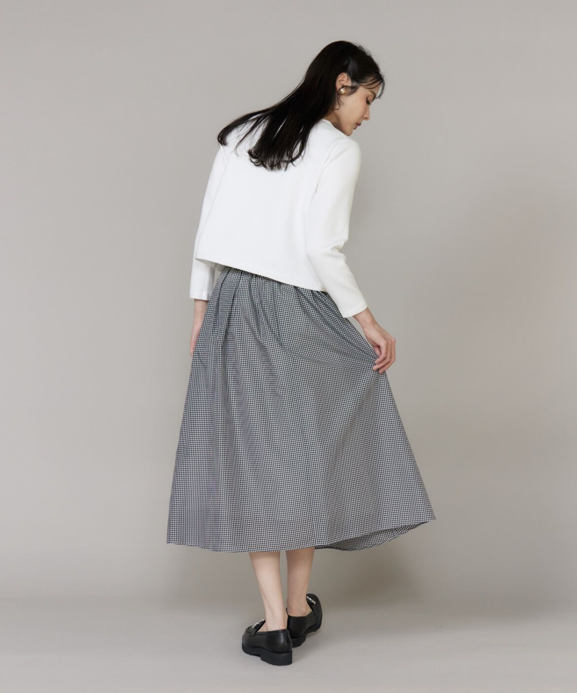 Maglie le cassetto「サテンリボンニットジャケット」|カーディガン|