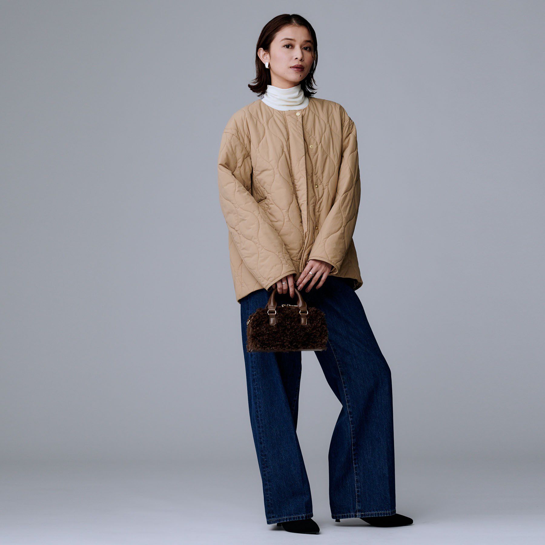 UNTITLED「【2Way/トレンド】フェイクファーボストンバッグ」|ボストンバッグ|