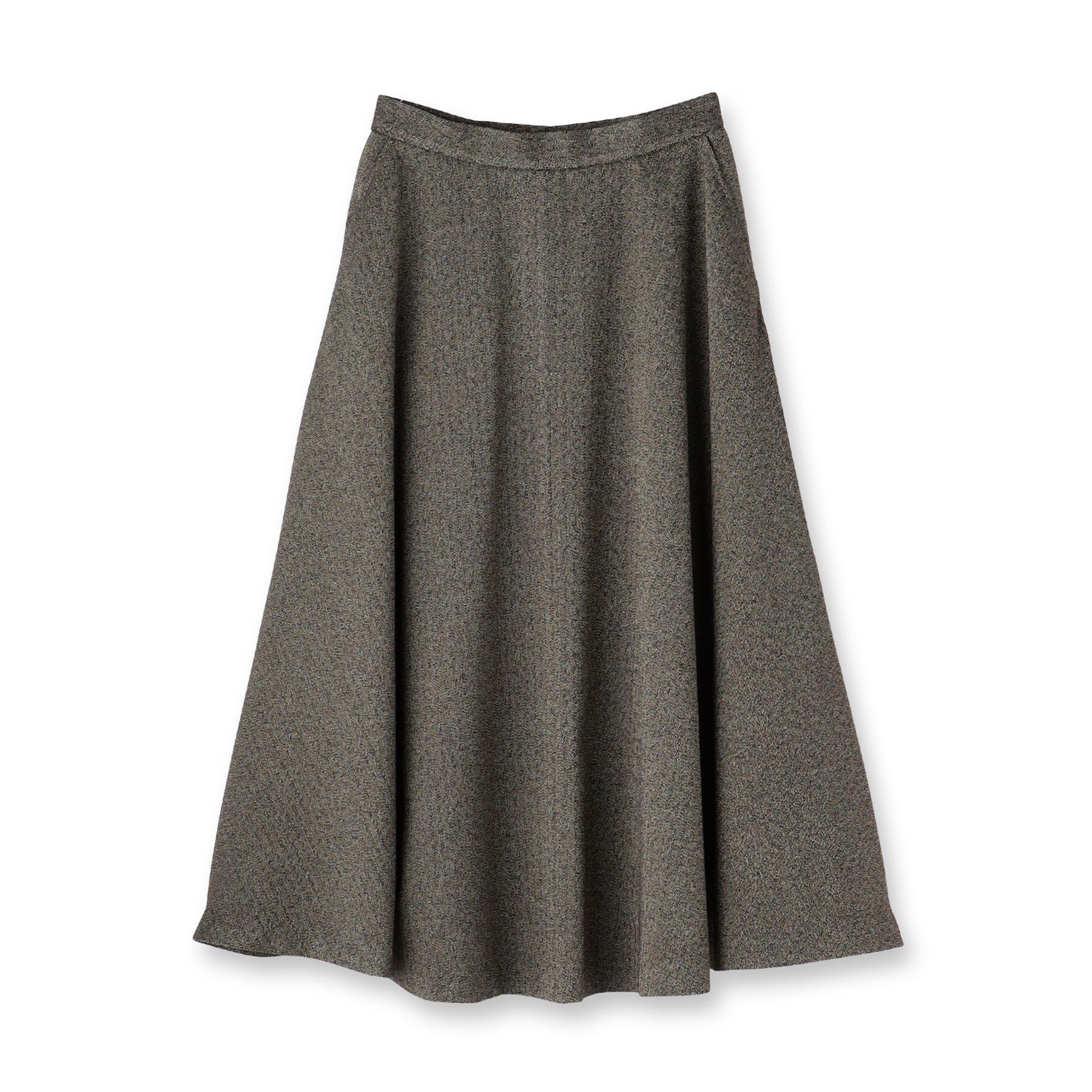 UNTITLED「【ミディ丈/ウール混】クラシカルヘリンボーン　ラメスカート」|スカート|