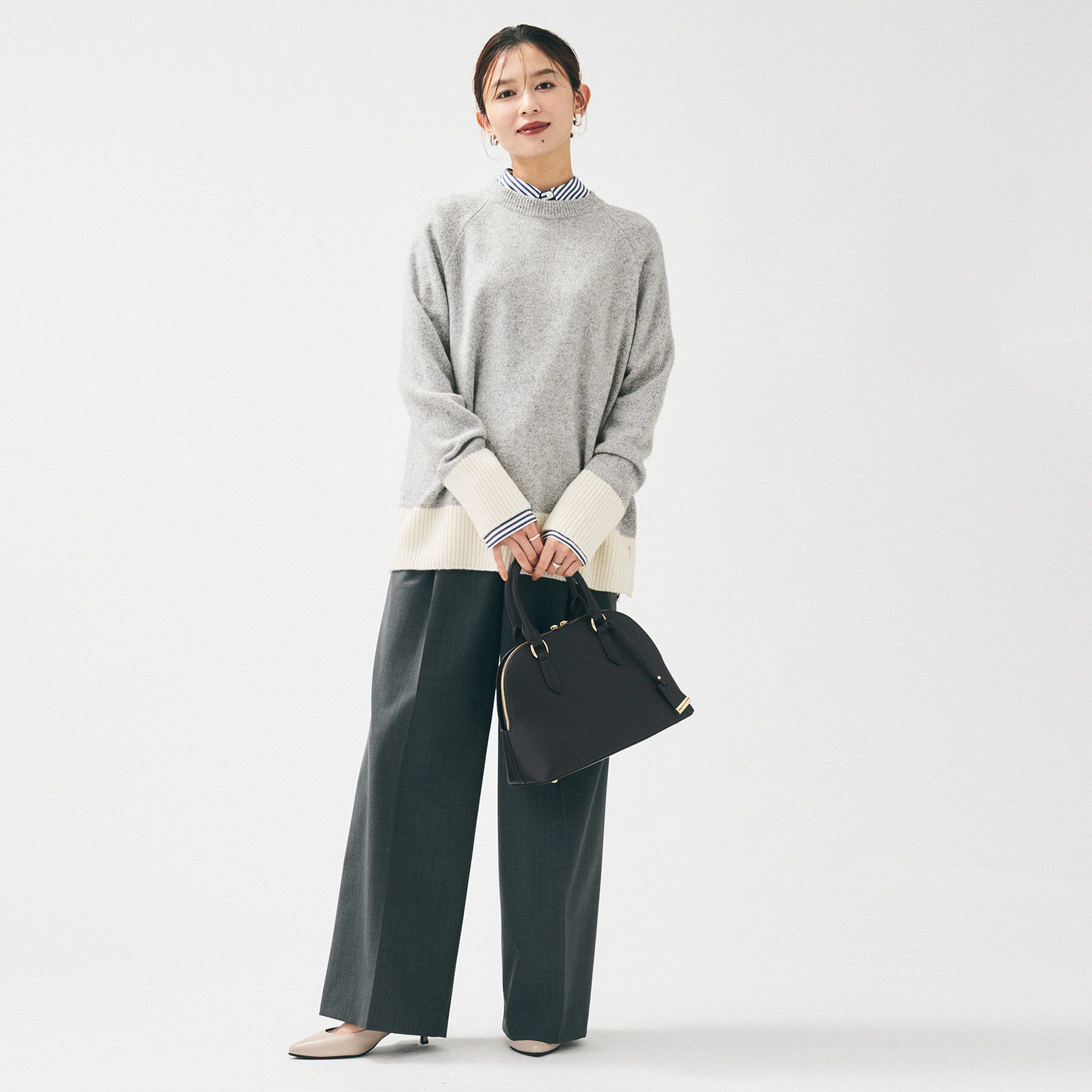 UNTITLED「【重ね着もおすすめ/洗える】ウールカシミヤ クルーネックニット」|ニット・セーター|