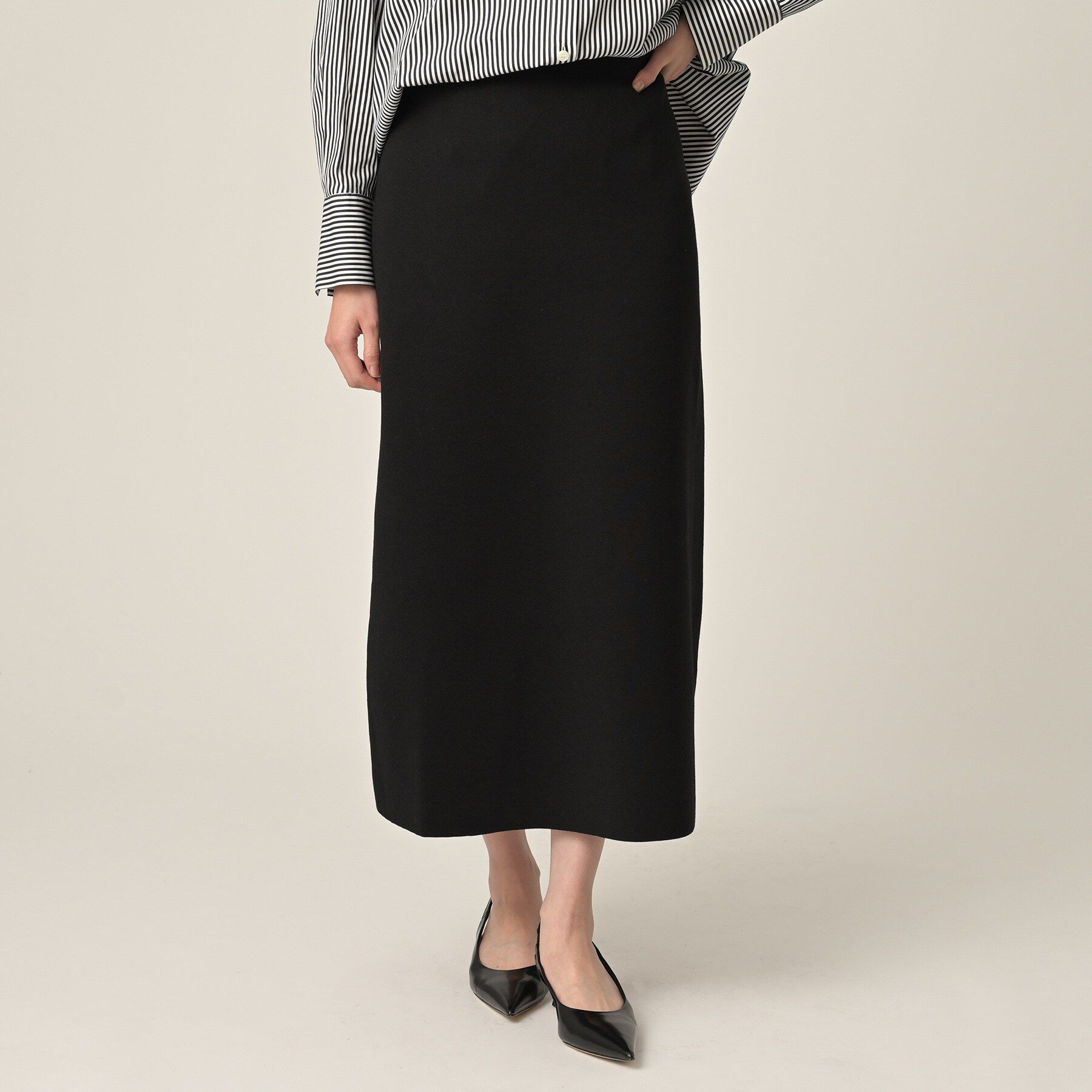 UNTITLED「Aラインニットスカート」|スカート|