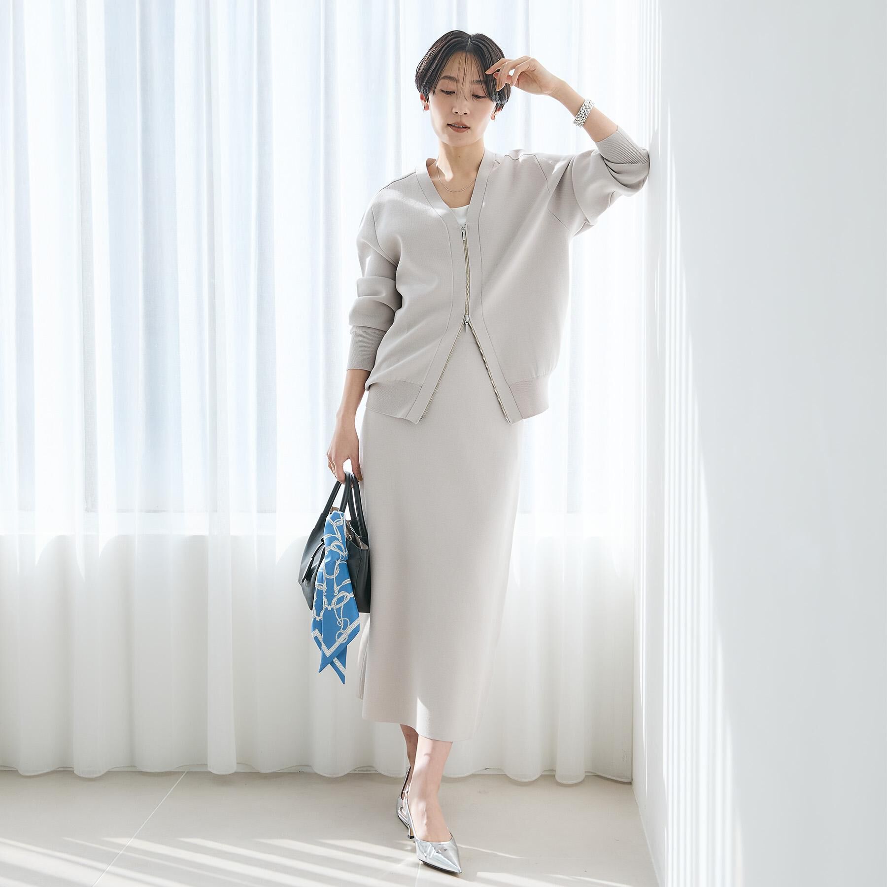 UNTITLED「Aラインニットスカート」|スカート|