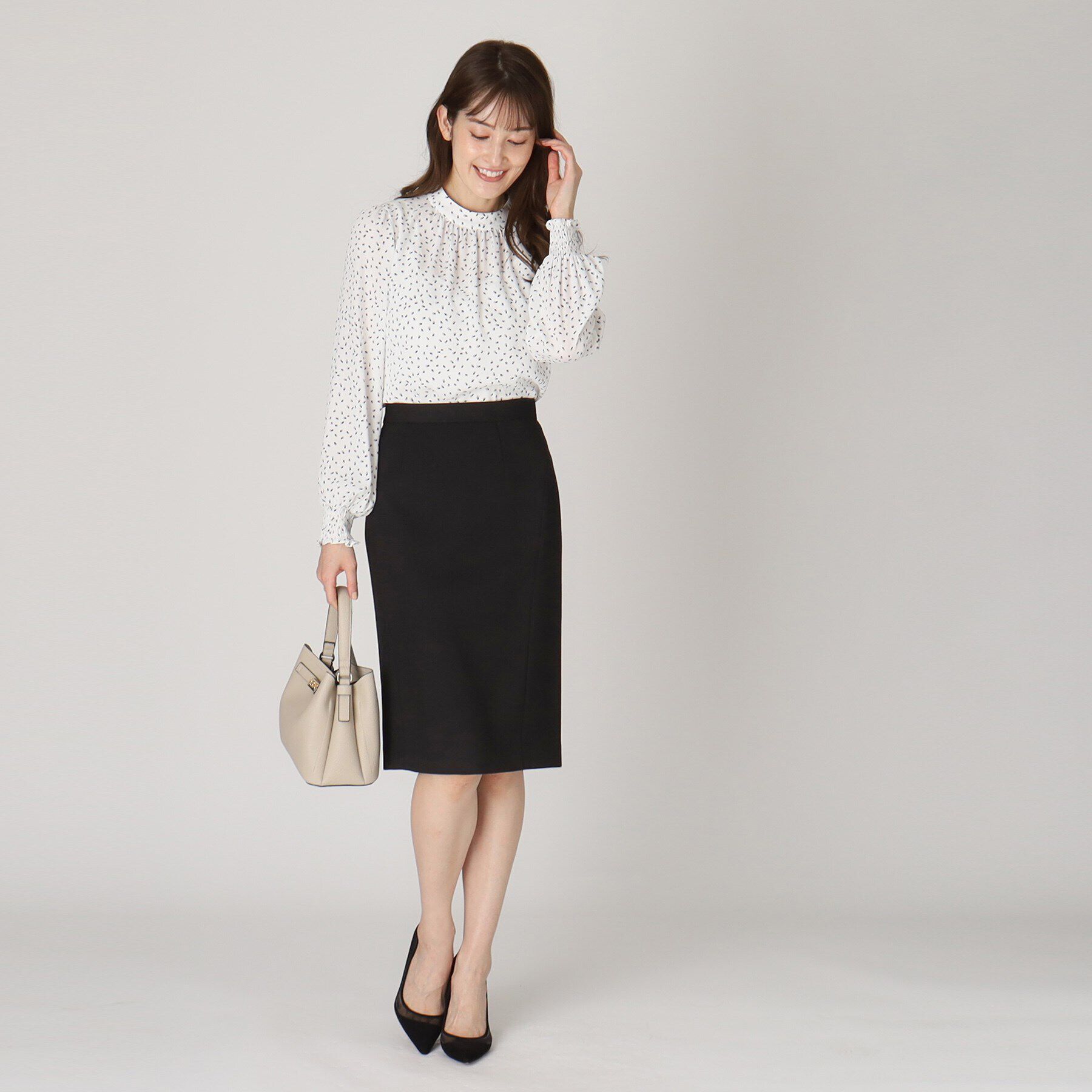 COUP DE CHANCE「【洗える／日本製】幾何柄ブラウス」|シャツ・ブラウス|