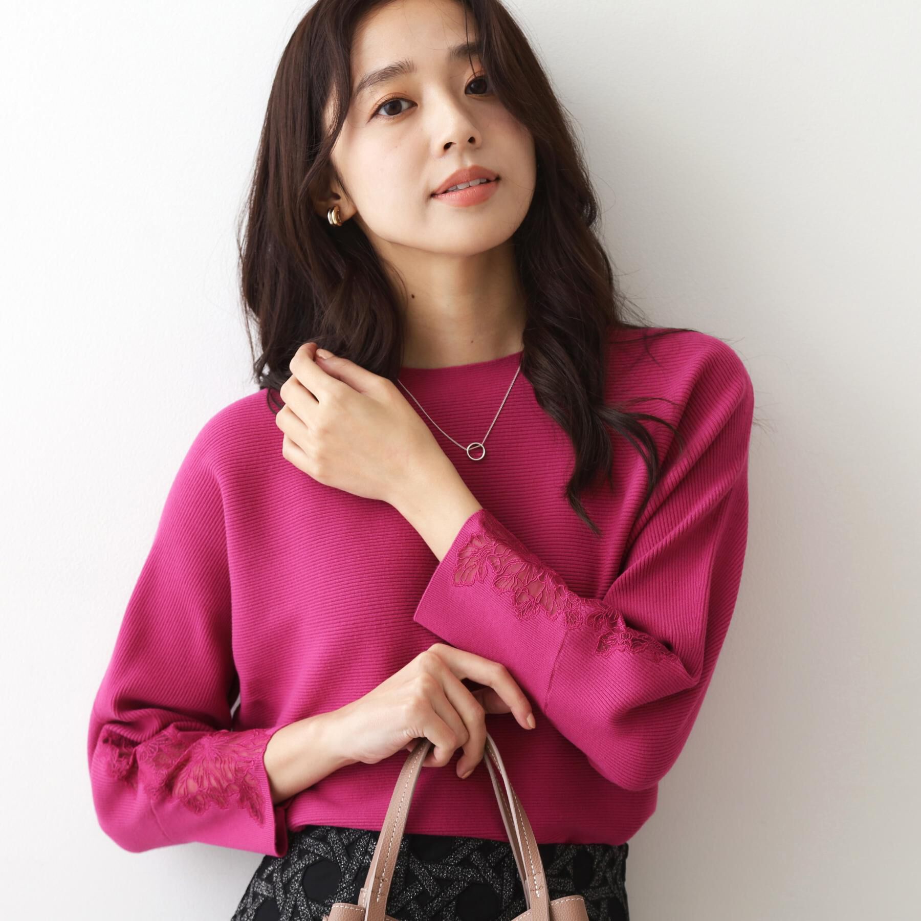 COUP DE CHANCE「【手洗い可】オーガンジー刺しゅうニットトップス」|ニット・セーター|