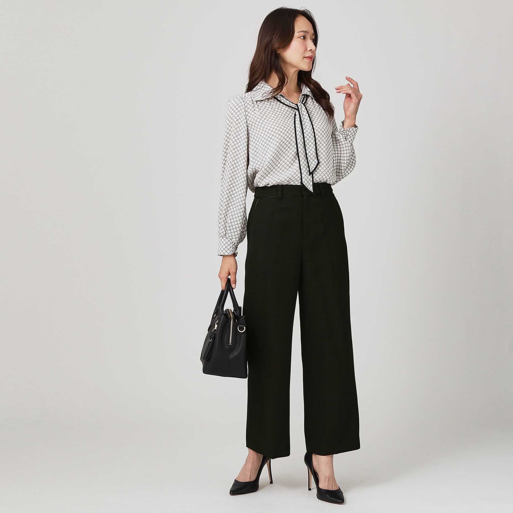 COUP DE CHANCE「【手洗い可／日本製／セットアップ可】ツィード見えワイドパンツ」|その他|