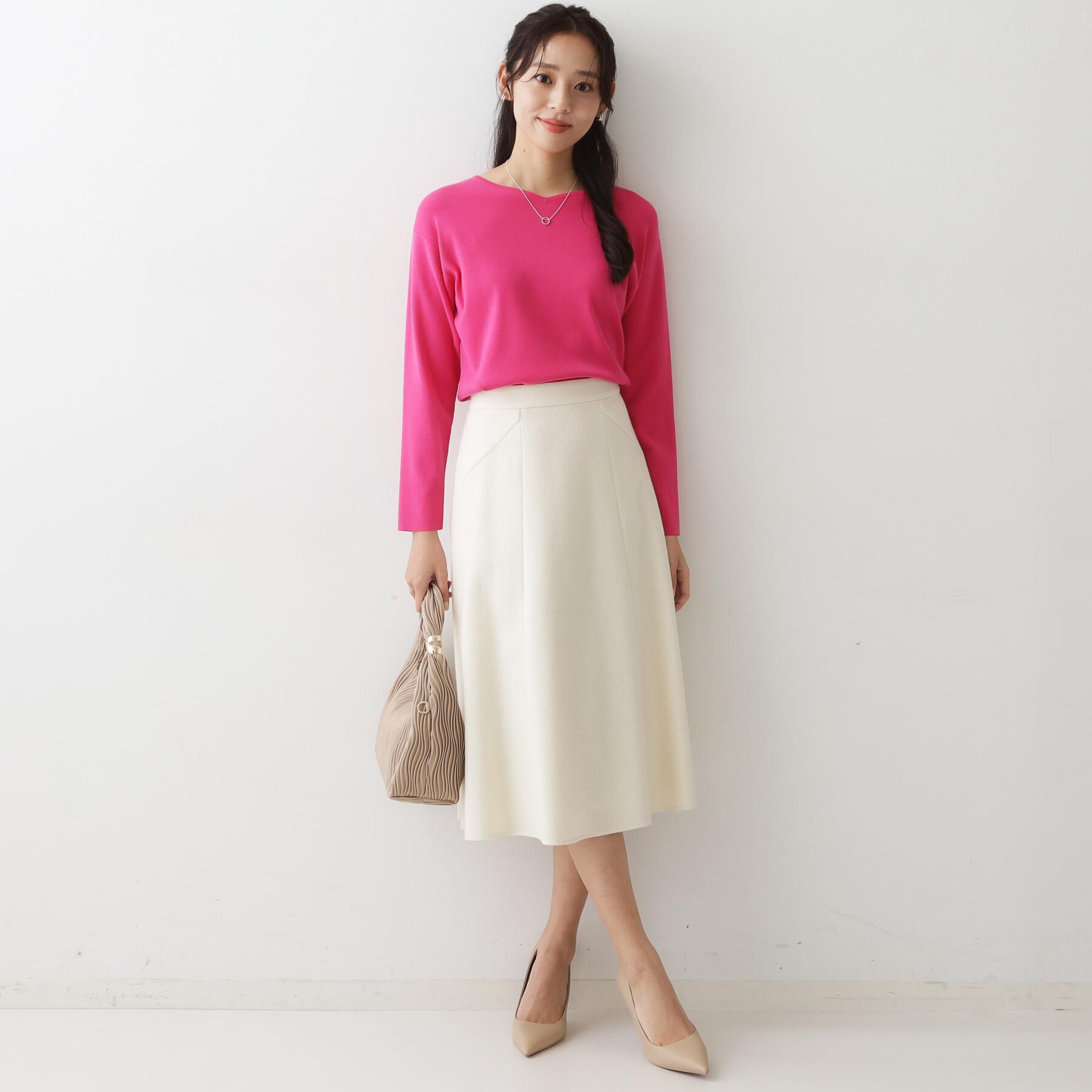 COUP DE CHANCE「【日本製】ラメ混ツイードフレアースカート」|スカート|