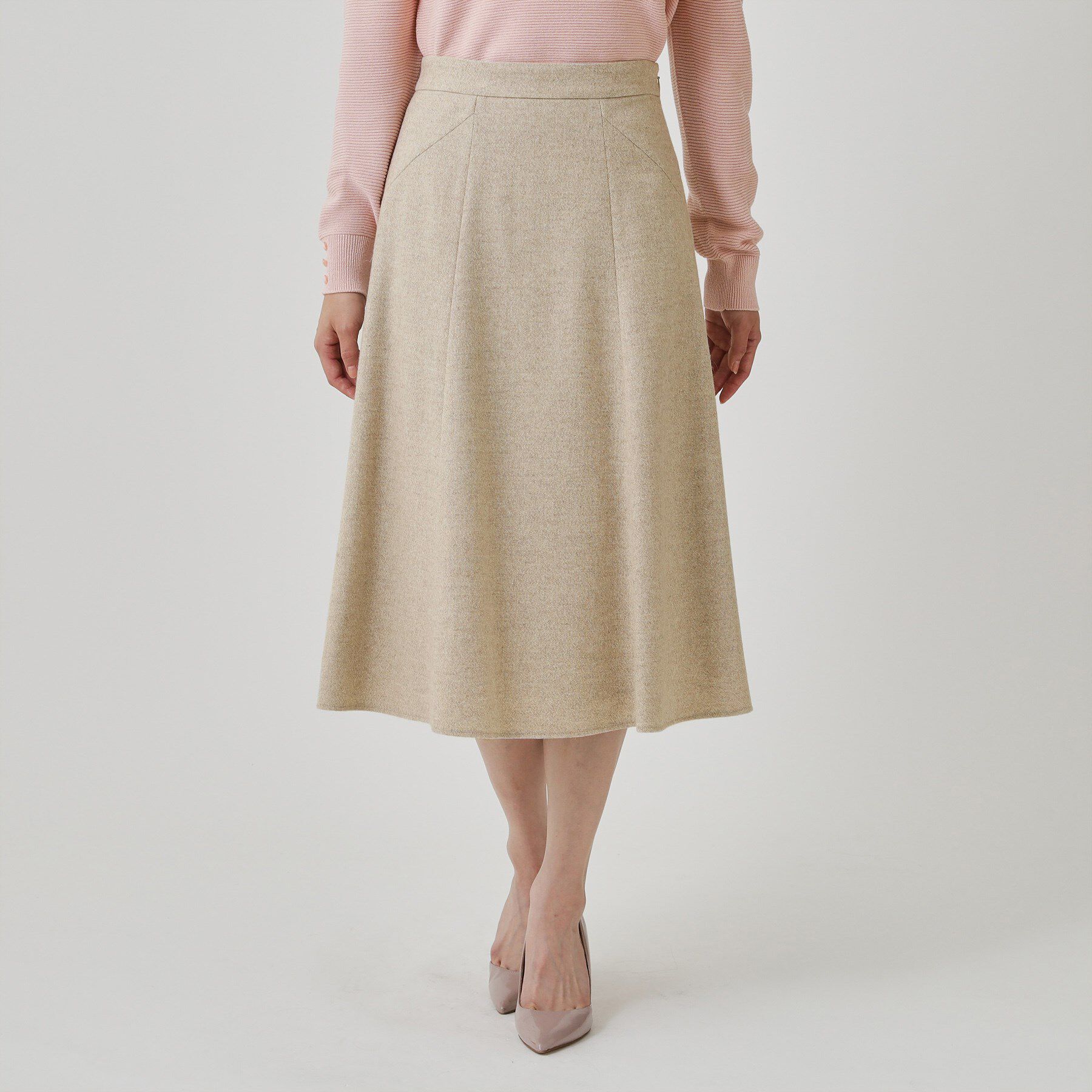 COUP DE CHANCE「【日本製】ラメ混ツイードフレアースカート」|スカート|