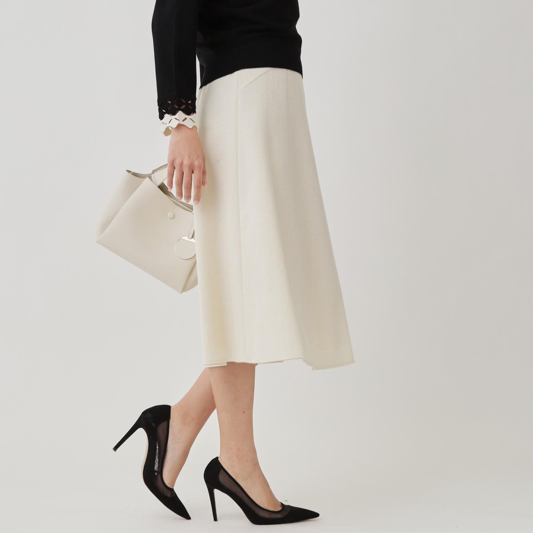 COUP DE CHANCE「【日本製】ラメ混ツイードフレアースカート」|スカート|