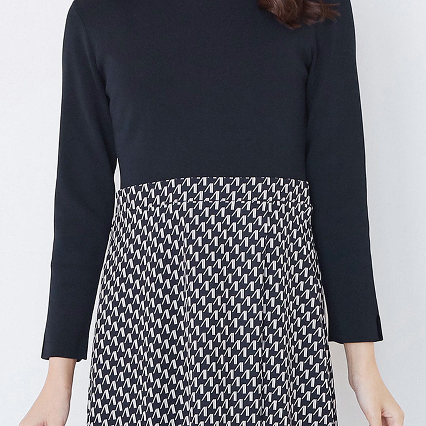 COUP DE CHANCE「【手洗い可】異素材ドッキングワンピース」|ワンピース|