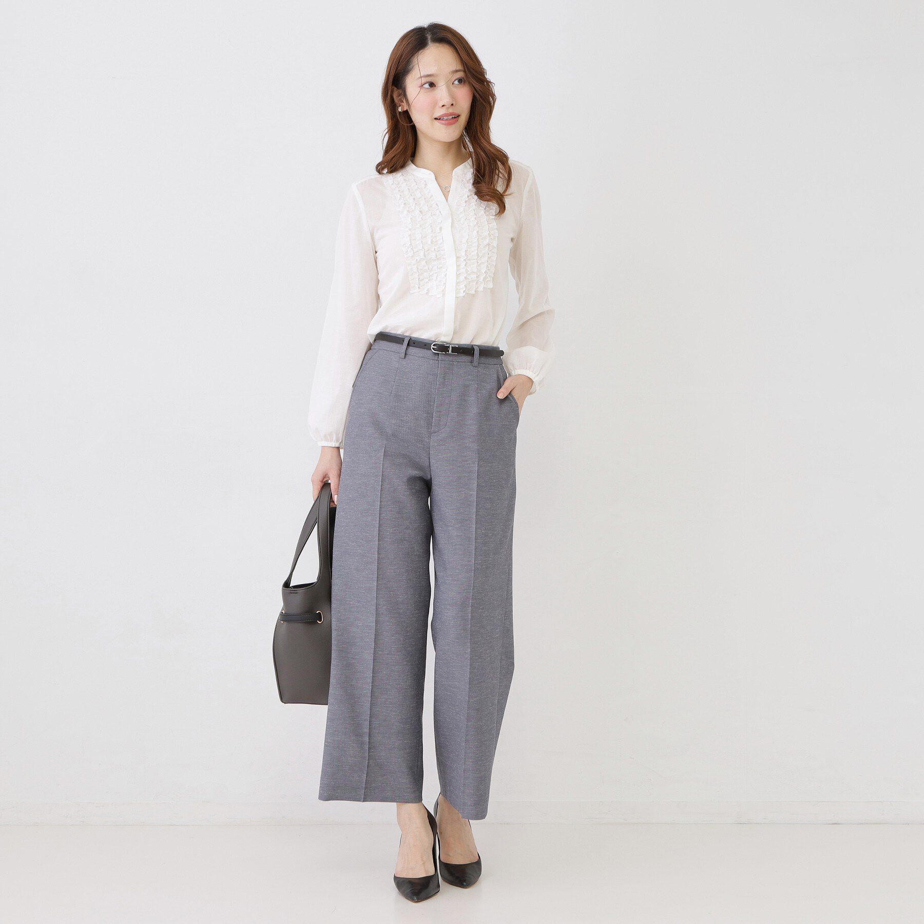 COUP DE CHANCE「【手洗い可／日本製／裏地無し／清涼感／セットアップ可】セミワイドパンツ」|その他|