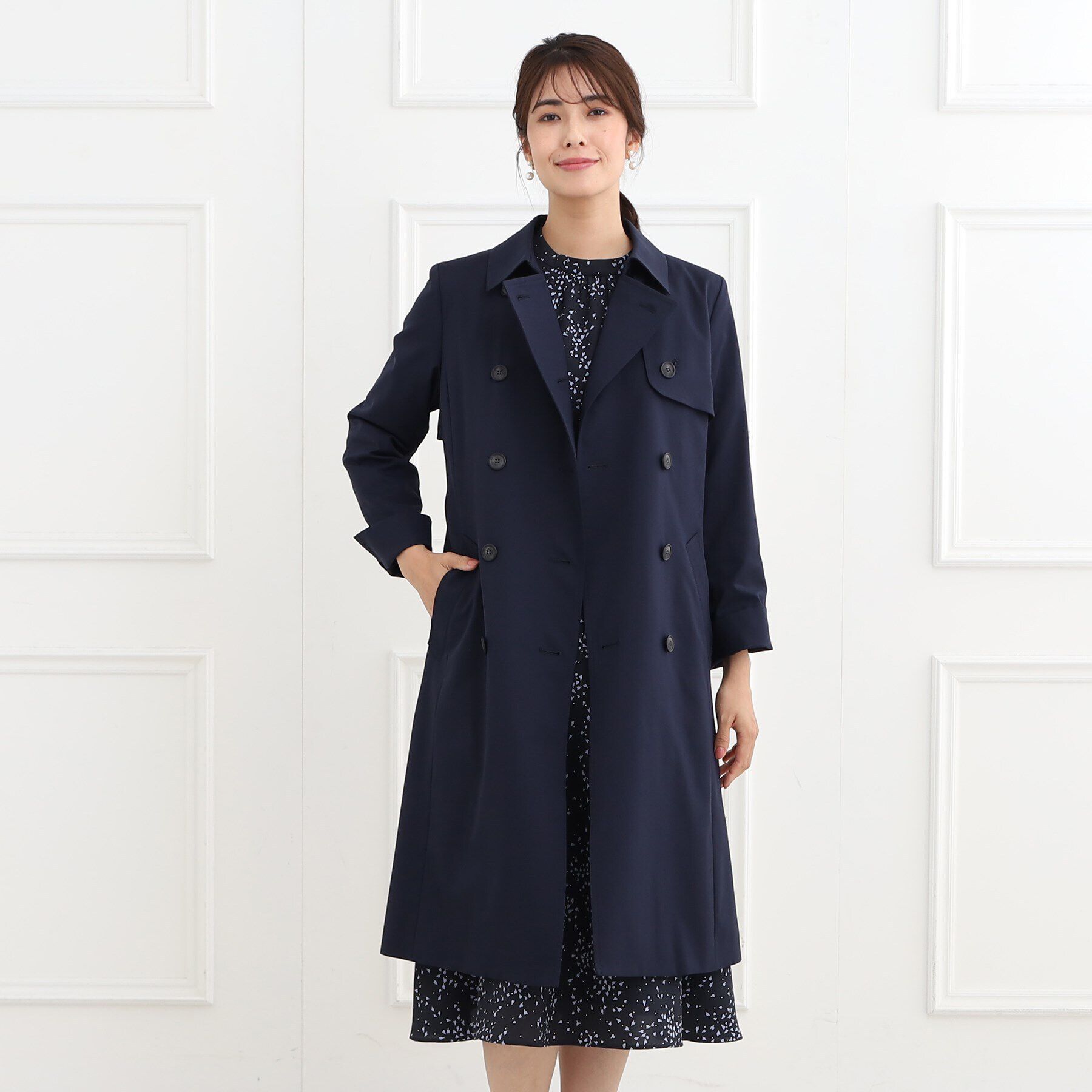 Reflect「【フォーマル/お仕事にもおすすめ／ライナー取り外し可】中綿ライナー付トレンチコート」|トレンチコート|