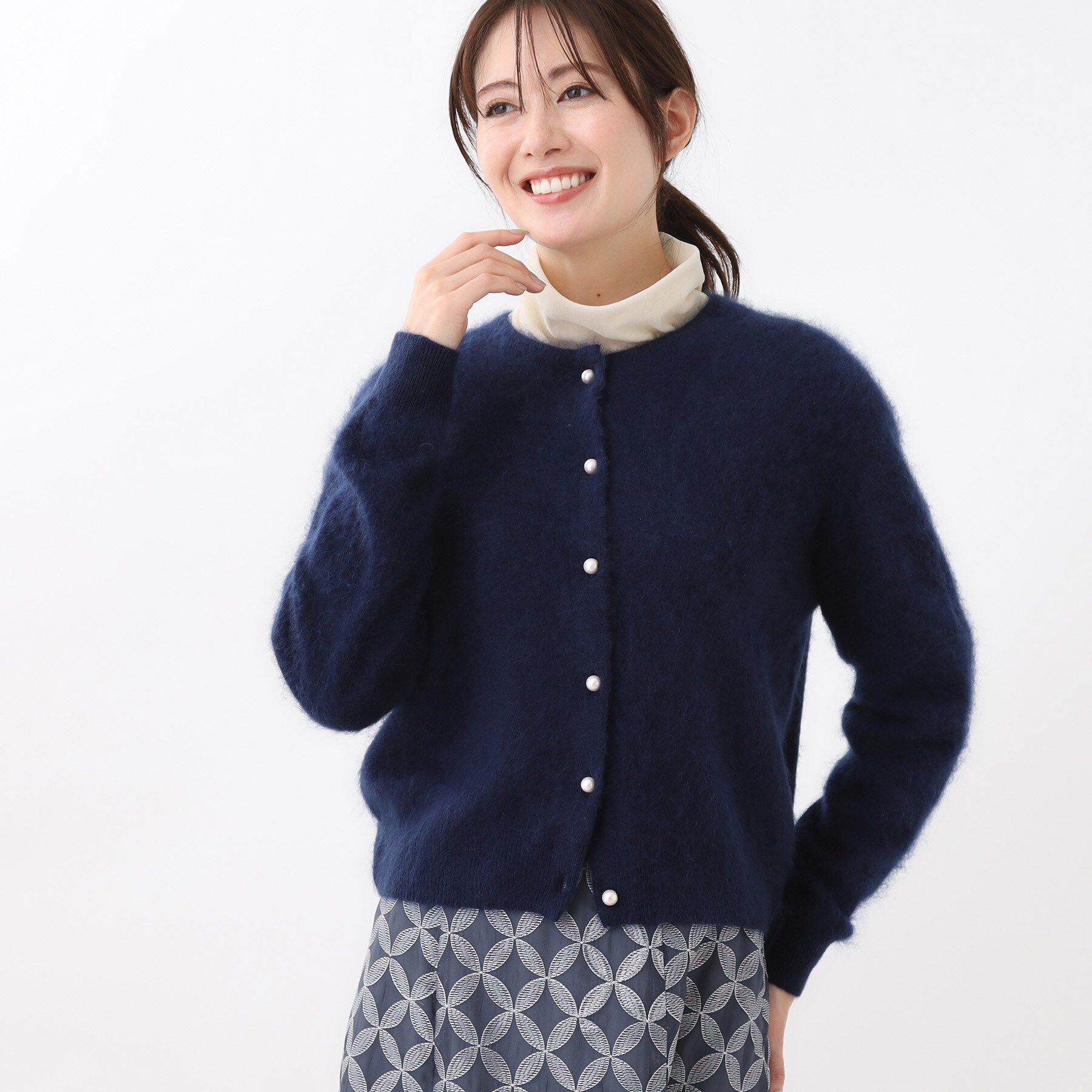 Reflect「【秋映え／カシミヤ100％／プルオーバーとしても◎】ふんわりカーディガン」|カーディガン|