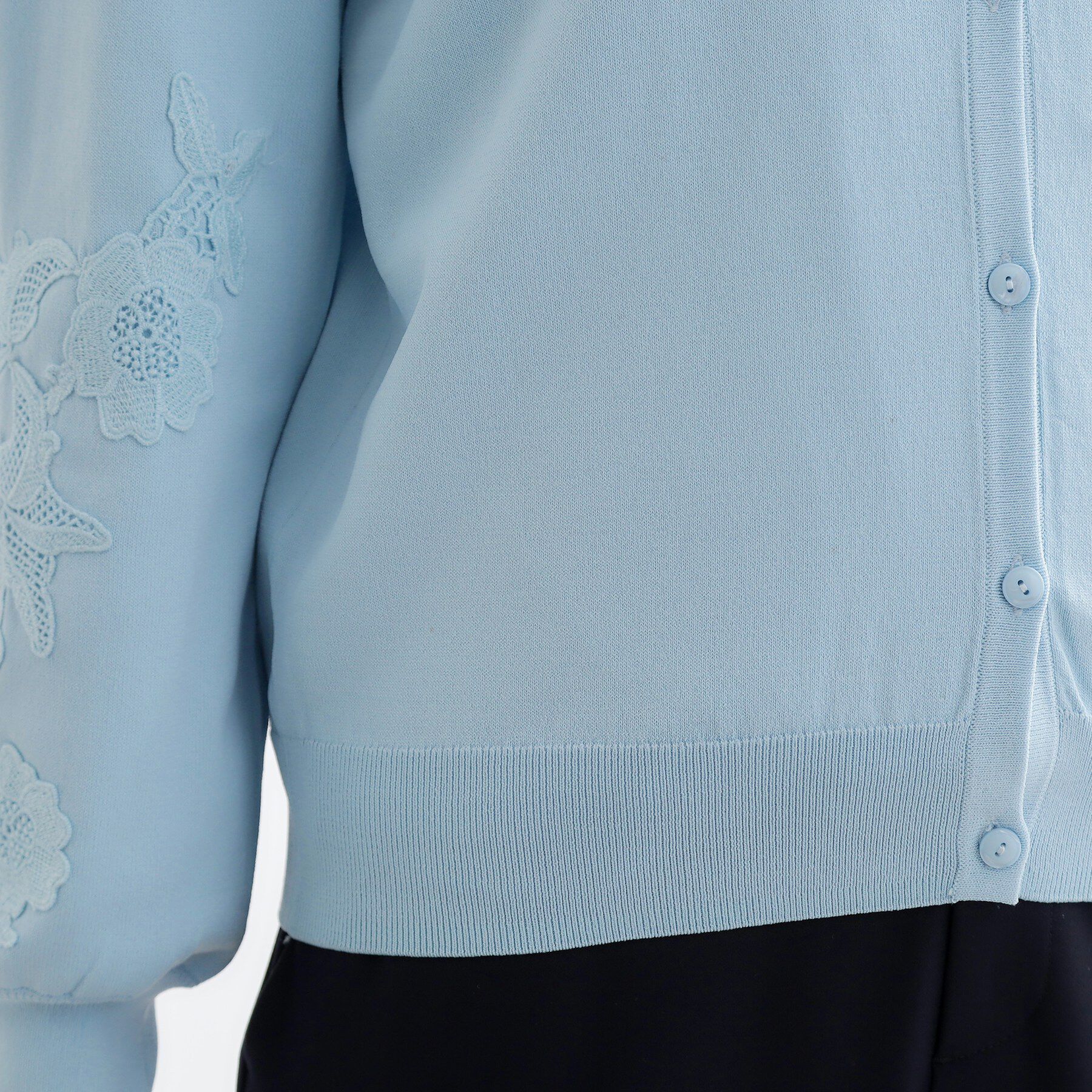 Reflect「レースデザインスリーブカーディガン」|カーディガン|