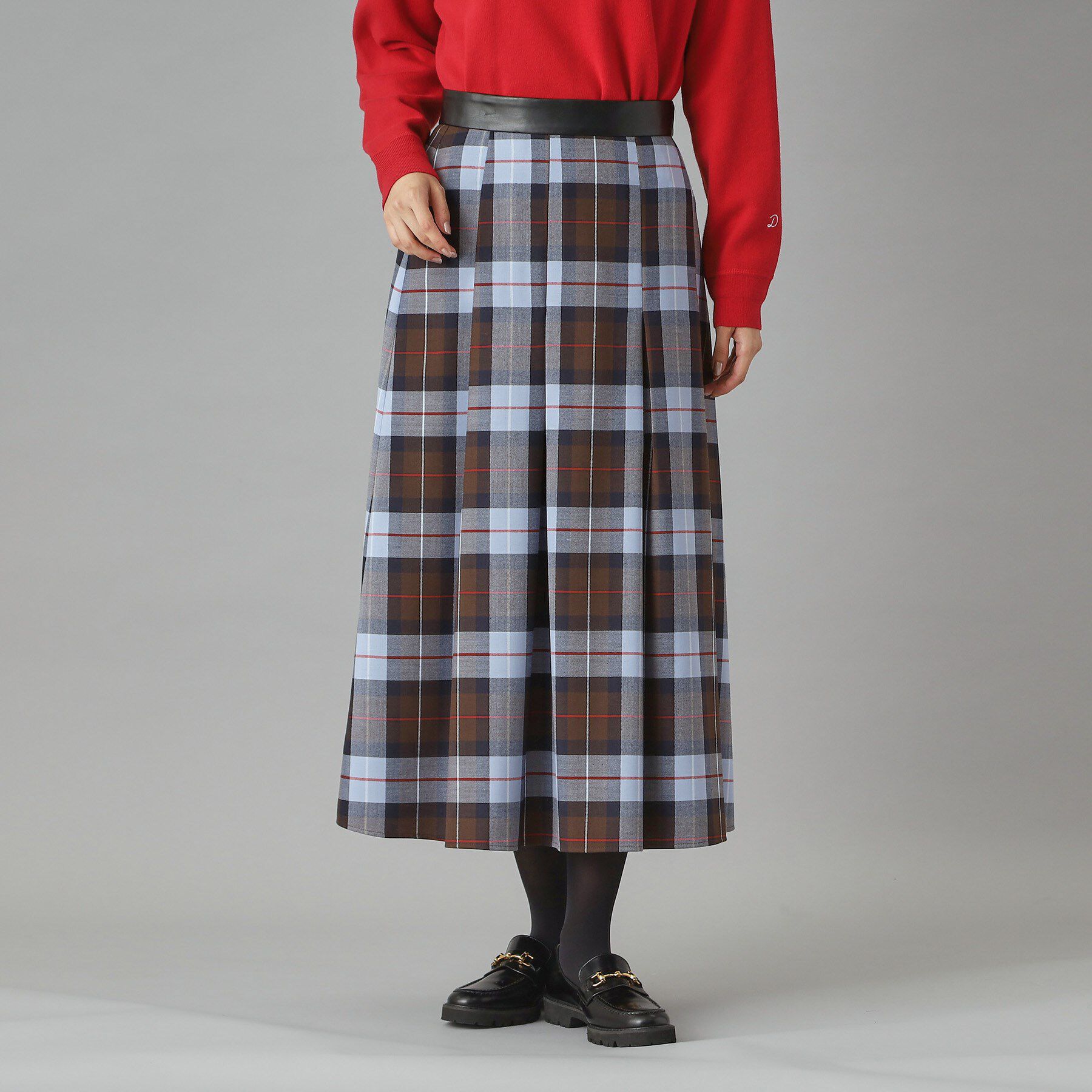 DRESSTERIOR「チェックタックソフトプリーツスカート」|スカート|