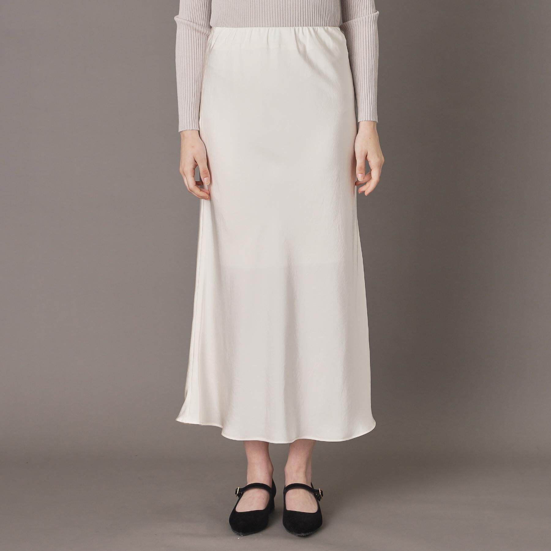 DRESSTERIOR「【CLASSY.12月号掲載】ストレッチヴィンテージサテンナロースカート」|スカート|