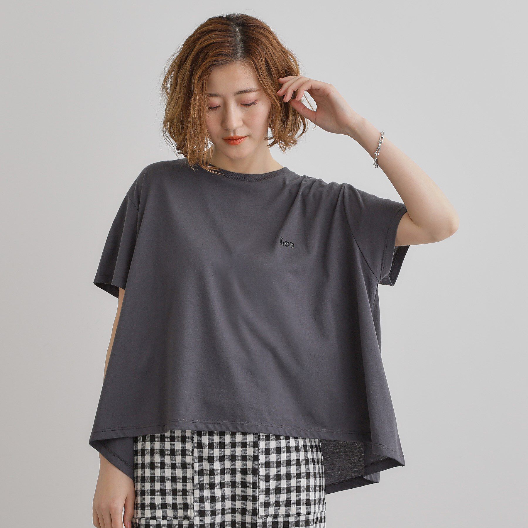 grove「【Lee&times;grove別注】HALF SLEEVE FLARE T-SHIRTS」|Tシャツ・カットソー|チャコールグレー(0