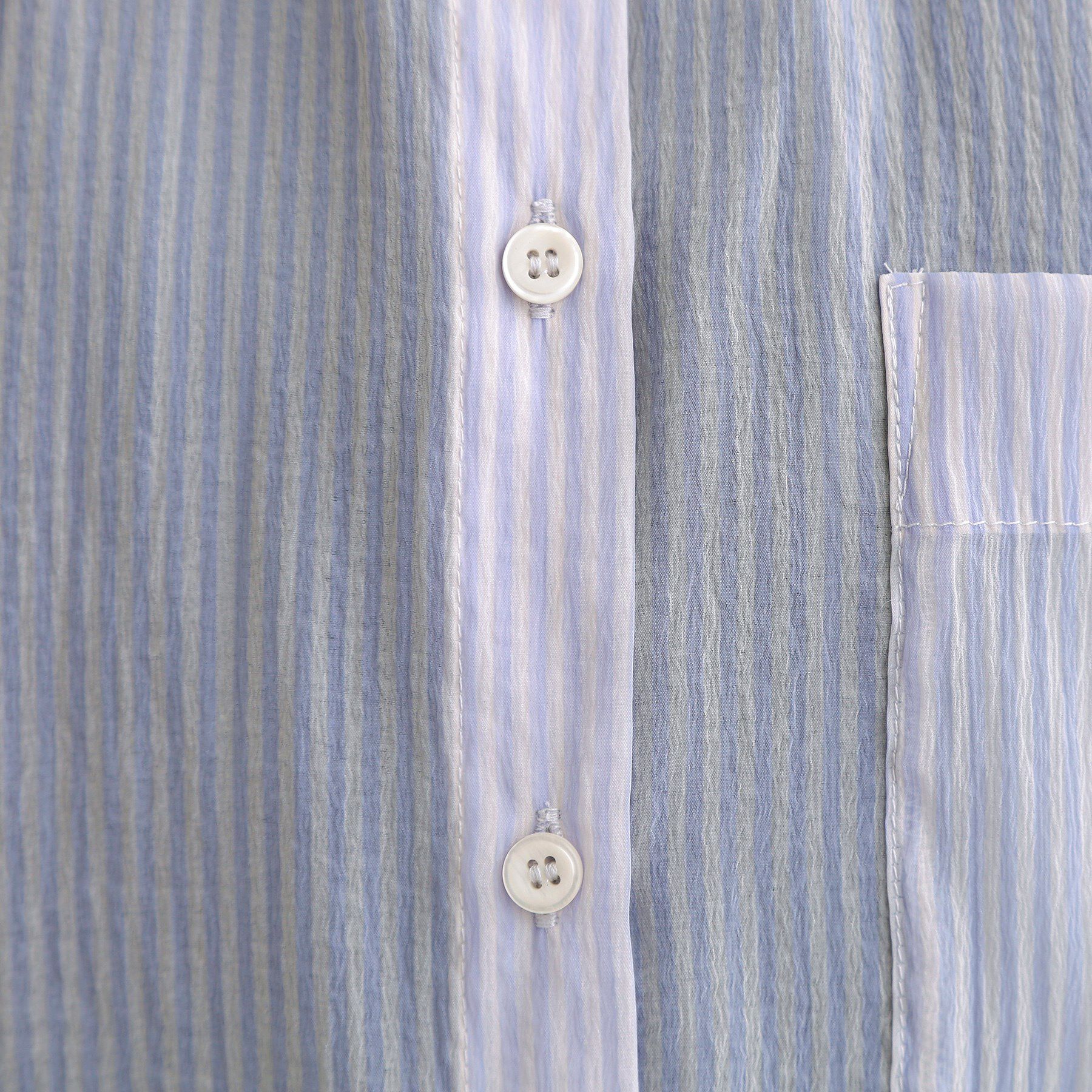 grove「【大人の抜け感スタイル】ストライプアソートシアーオーバーシャツ」|シャツ・ブラウス|