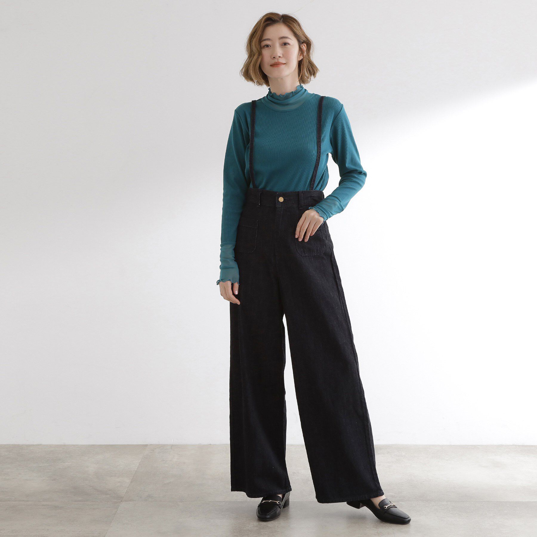 grove「シアー切替ハイネックプルオーバー」|Tシャツ・カットソー|