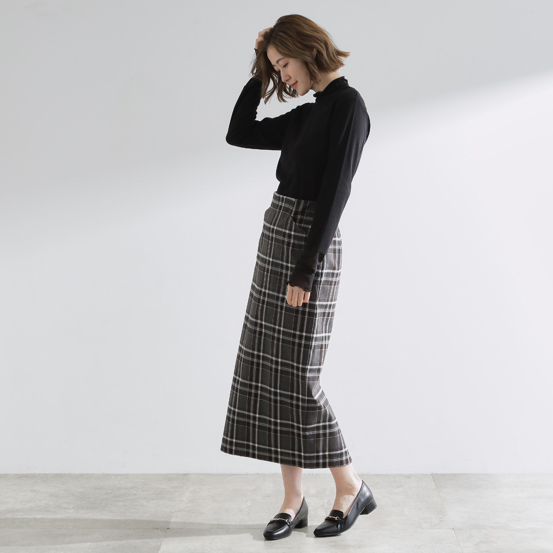 grove「シアー切替ハイネックプルオーバー」|Tシャツ・カットソー|