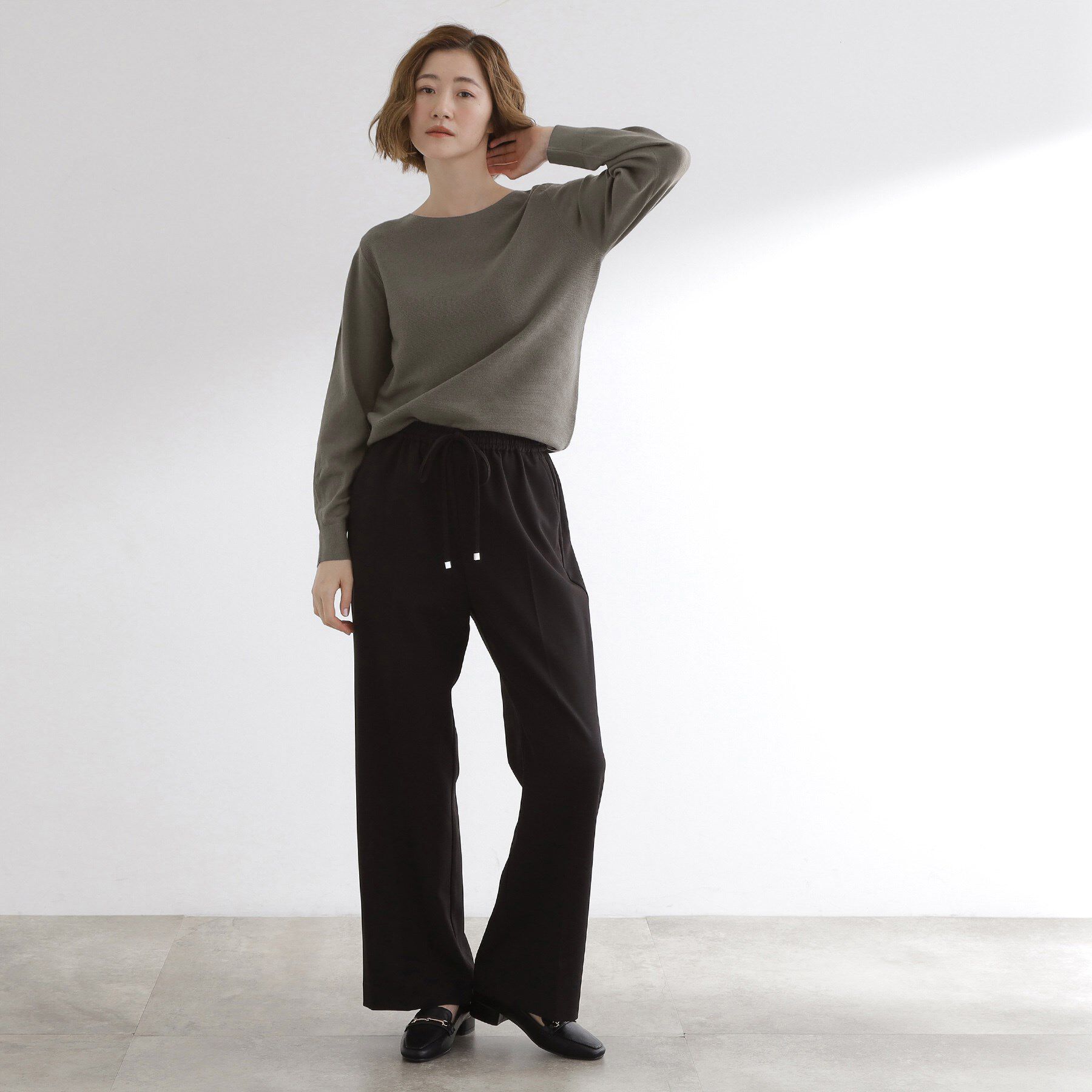 grove「【最終お値下げ！】ガーターボートネックプルオーバー【洗える/毛玉軽減】」|ニット・セーター|