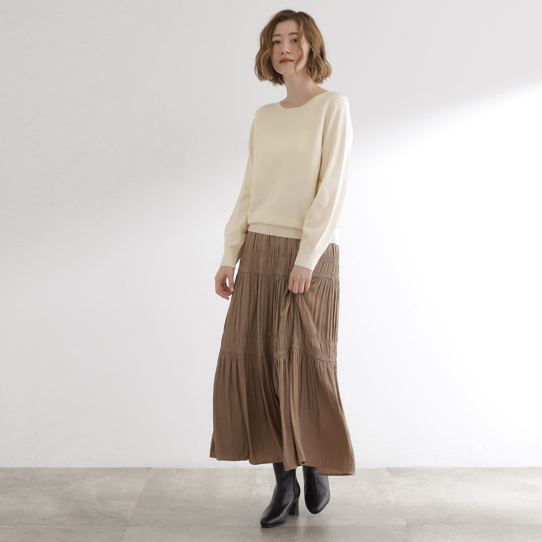 grove「【最終お値下げ！】ガーターボートネックプルオーバー【洗える/毛玉軽減】」|ニット・セーター|