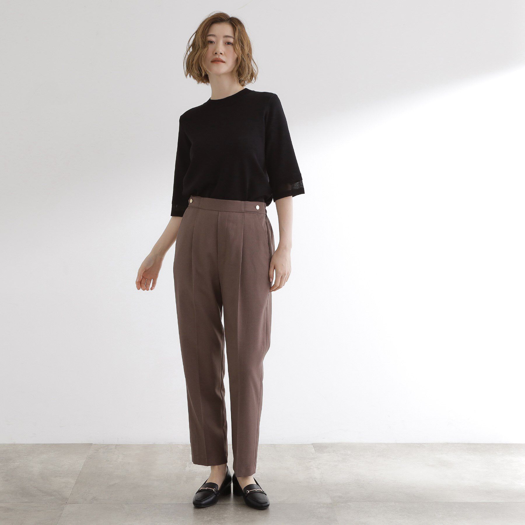 grove「【ひんやり多機能】やわらかドライタッチ 袖口シアードッキングプルオーバー」|ニット・セーター|