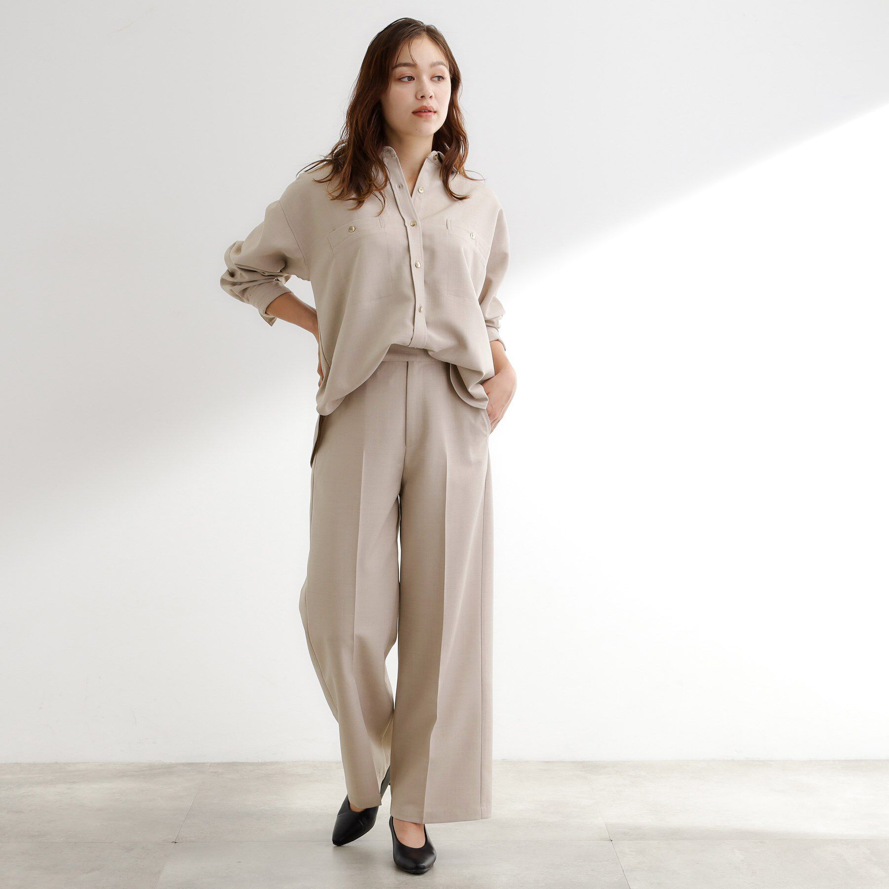 grove「【カセット服】洗えるストレートワイドパンツ」|その他|