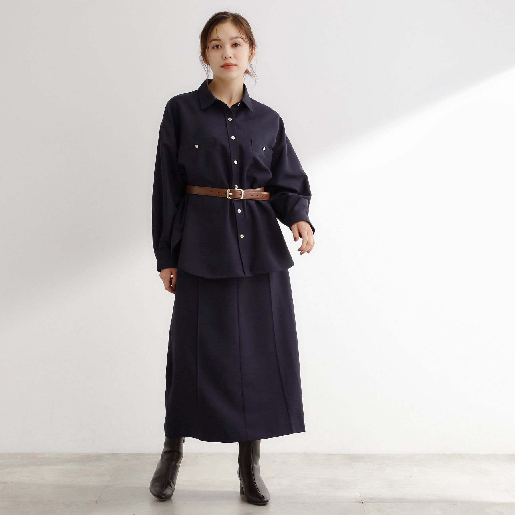 grove「【カセット服/選べる着丈】洗濯機で洗えるオーバーシャツ」|シャツ・ブラウス|