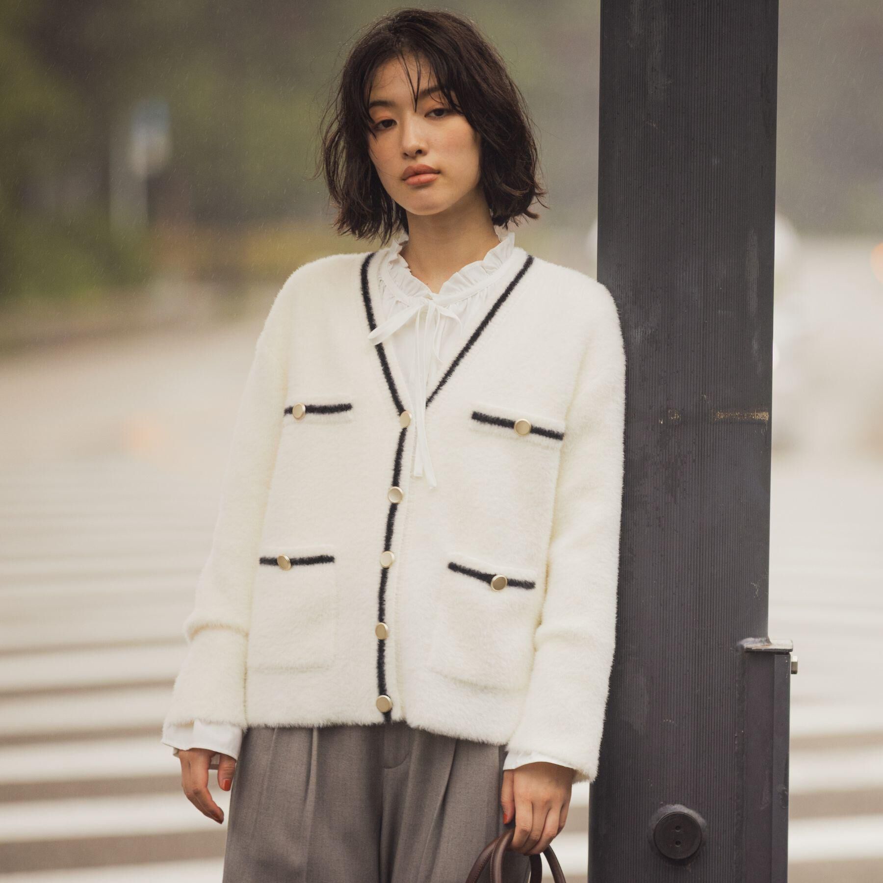 grove「軽やかフェザーで魅せる、クラシカルな主役カーディガン」|カーディガン|