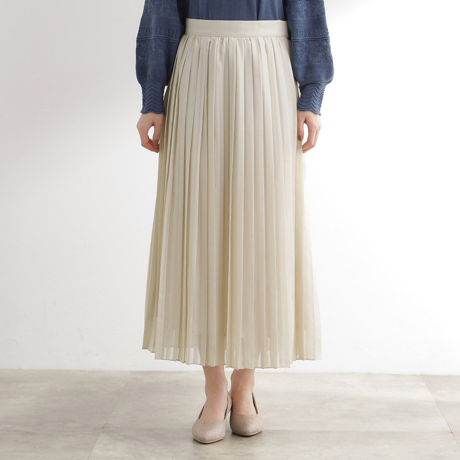 grove「【洗える】ひらりとゆれる　上品プリーツスカート」|スカート|