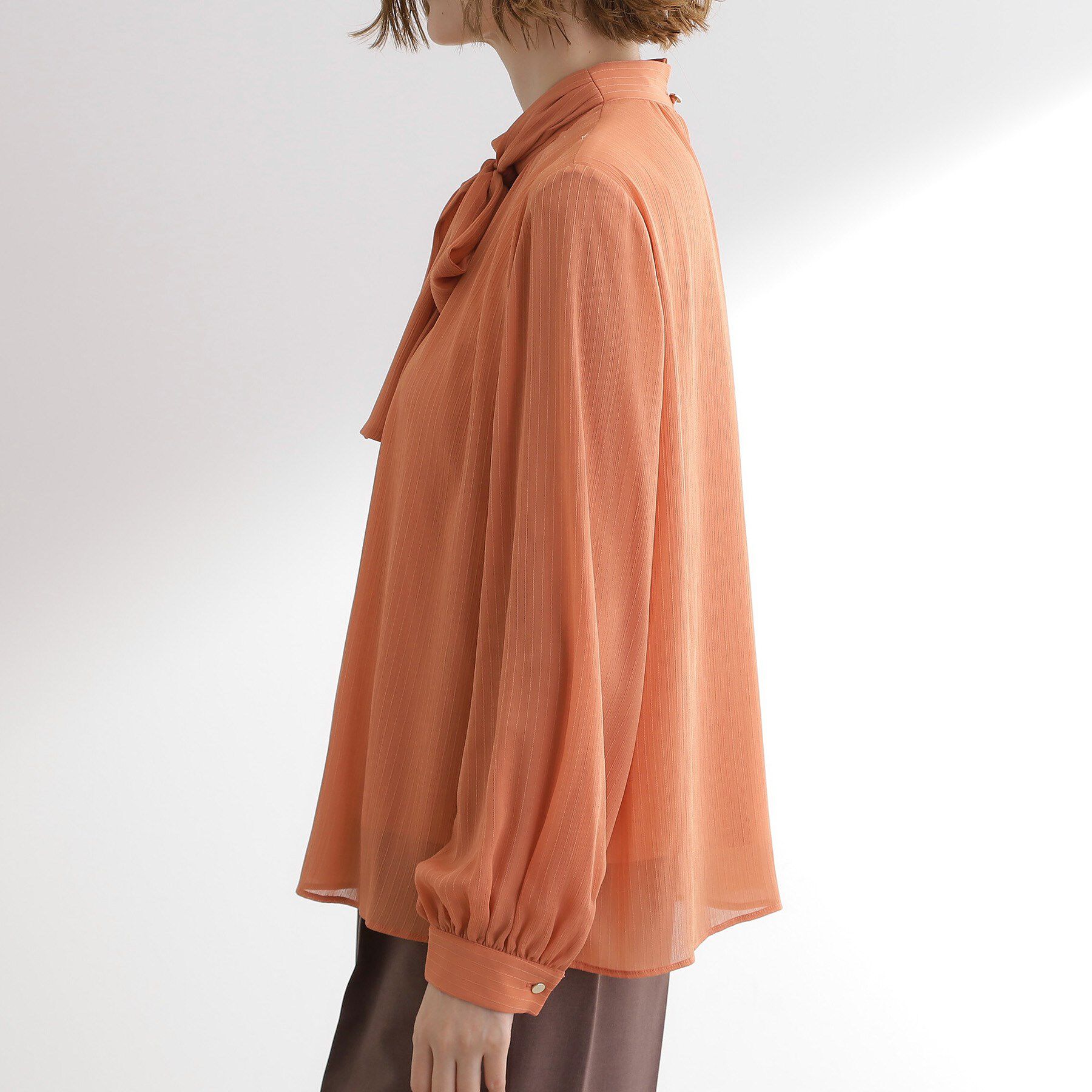 grove「シアーストライプボウタイブラウス」|シャツ・ブラウス|