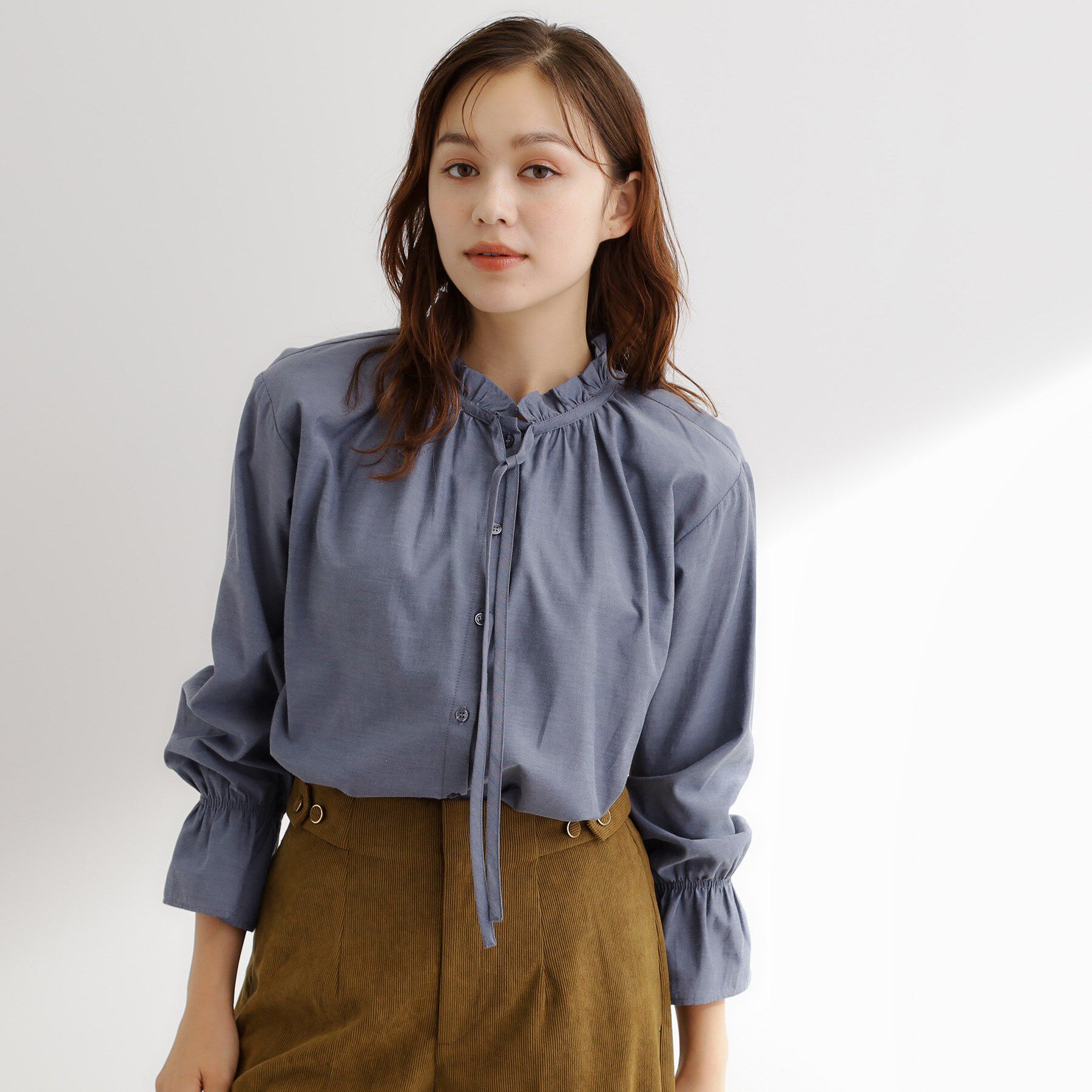 grove「フリルカラーリボンブラウス」|シャツ・ブラウス|