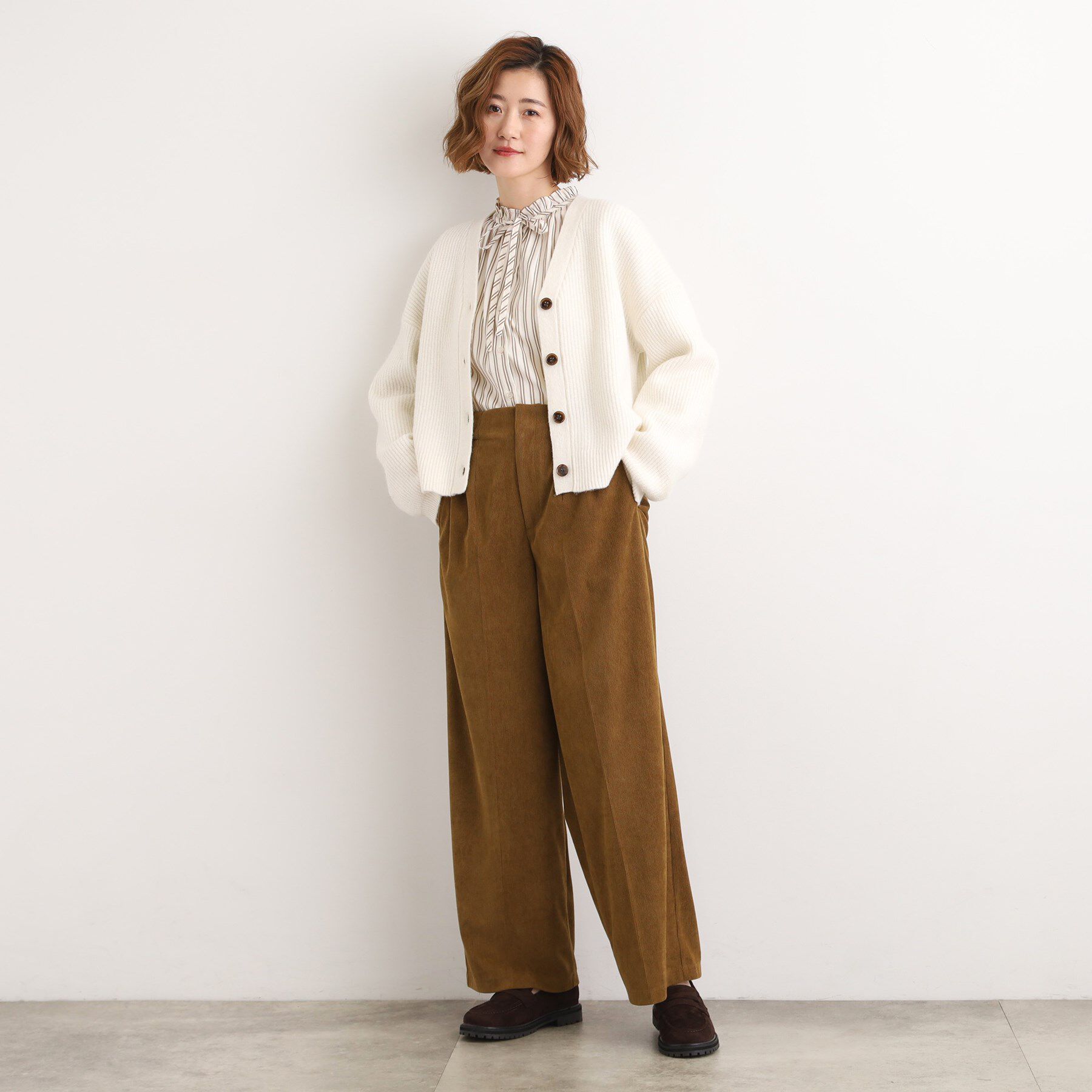 grove「【SETITEM】オーバーサイズ畔カーディガン」|カーディガン|
