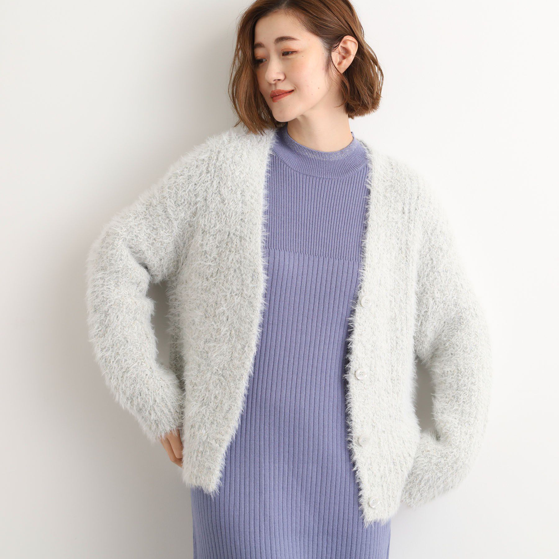 grove「オーバーサイズフェザーカーディガン」|カーディガン|