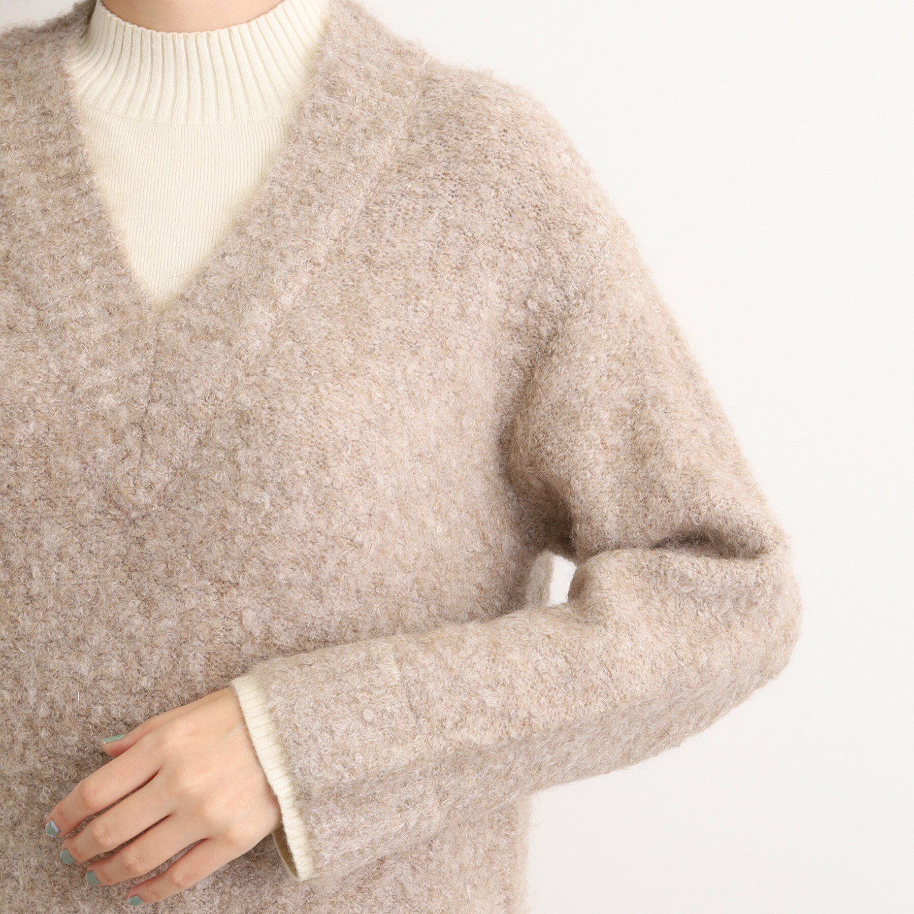 grove「一枚でレイヤードコーデ完成！ブークレーニットワンピース」|ワンピース|