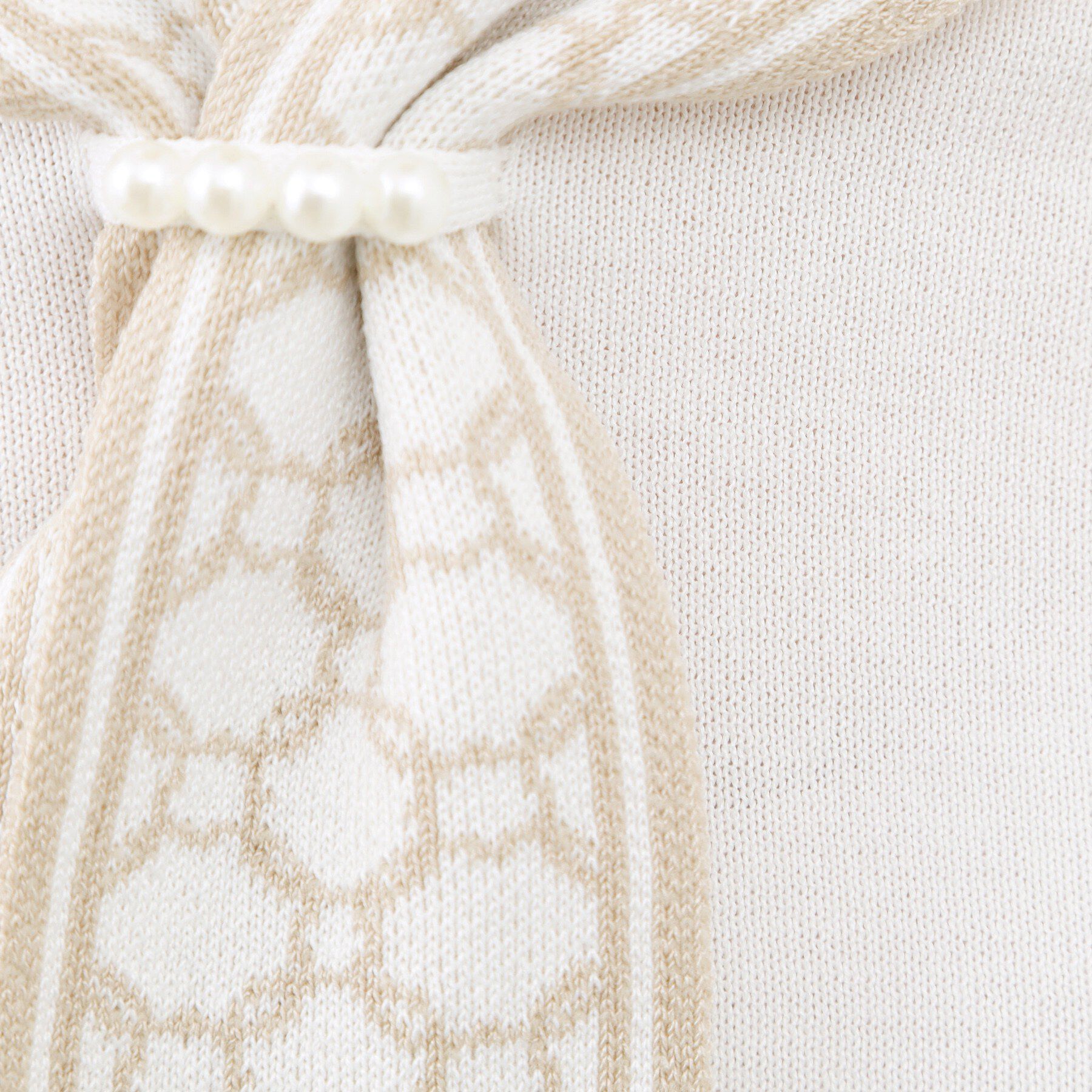 grove「ディテールで差がつく　大人のスカーフ柄ボウタイニット」|ニット・セーター|