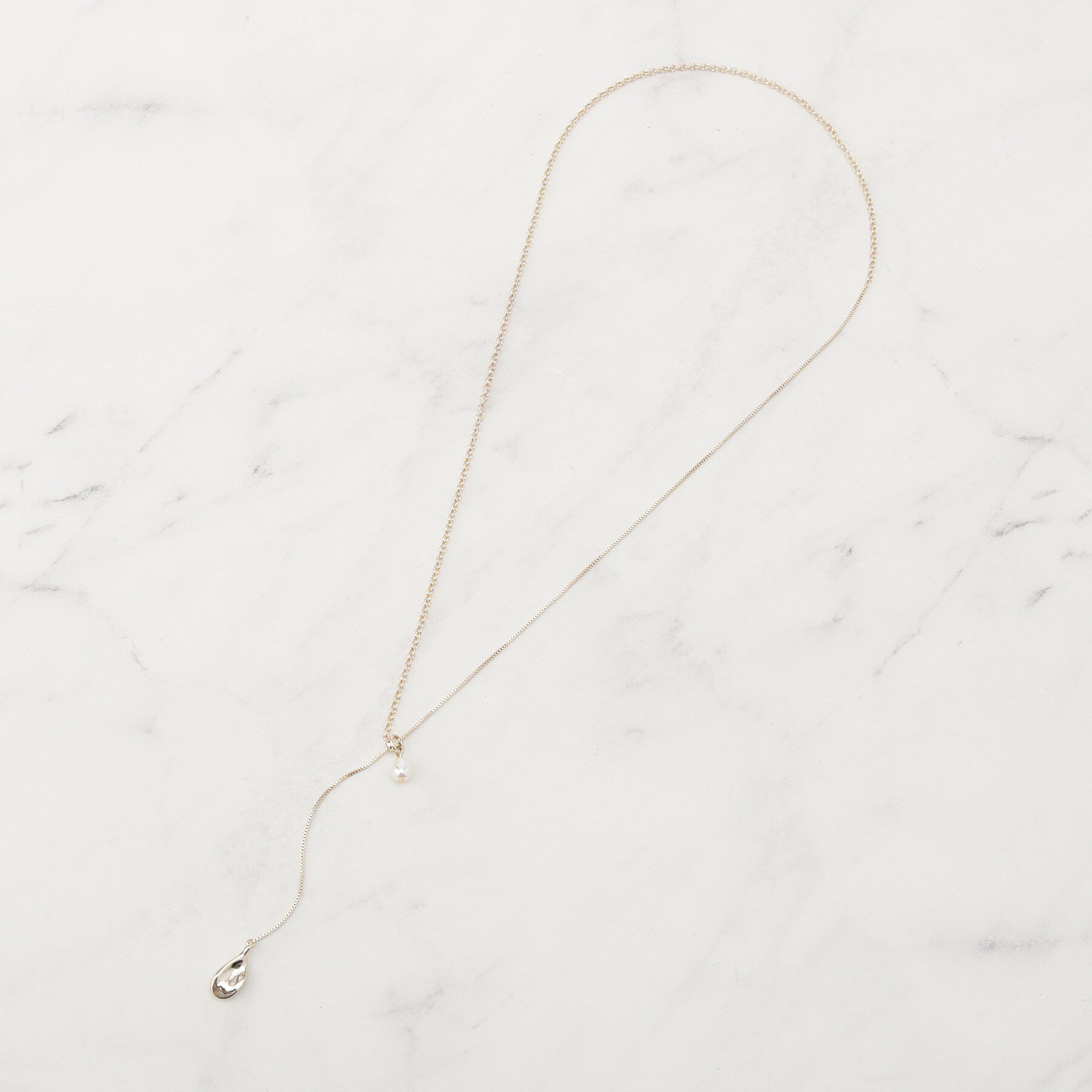 grove「フェイクパールY字アジャスタブルネックレス【2WAY】」|ネックレス|