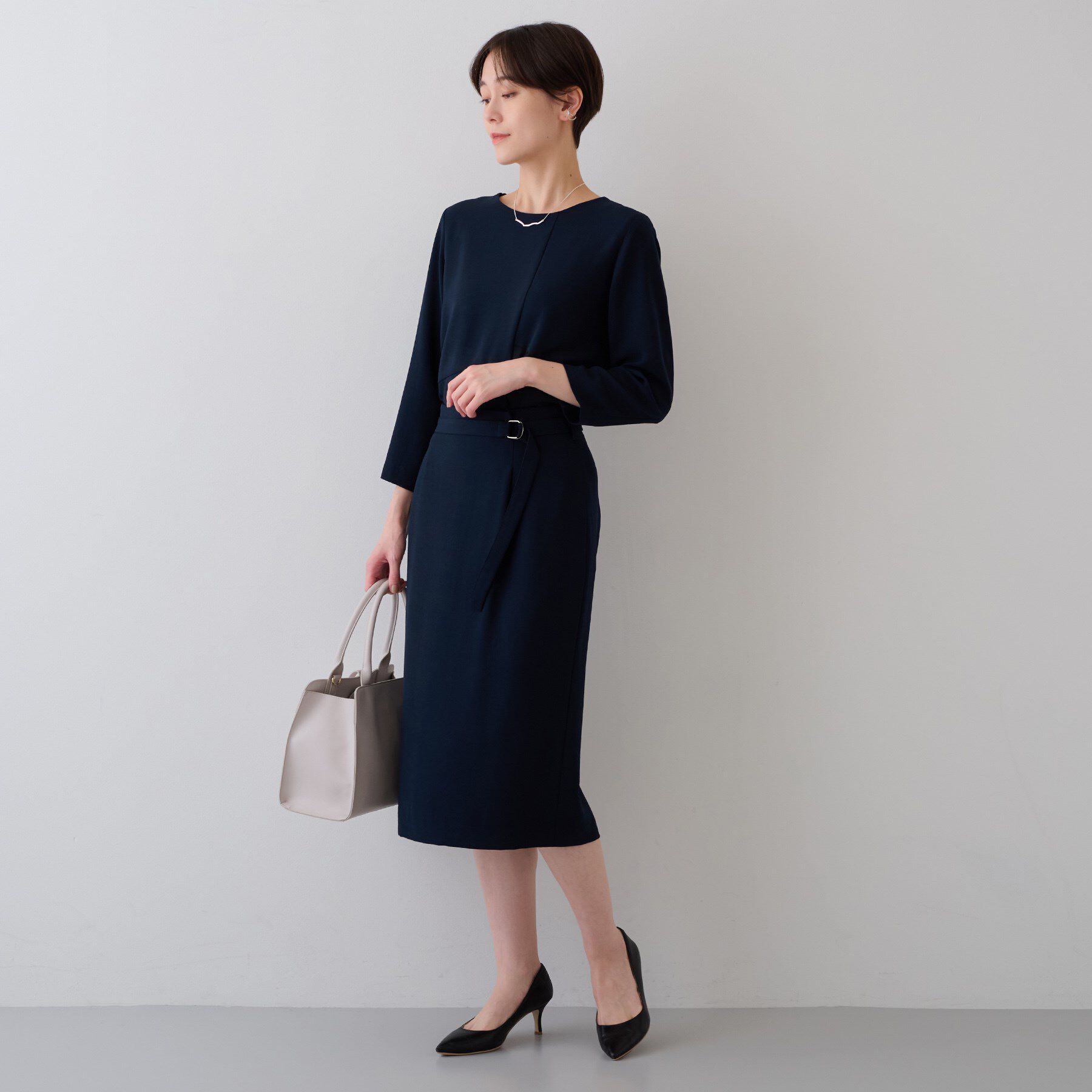 INDIVI「【着る日傘/遮熱/UVケア】ペプラムデザインブラウス」|シャツ・ブラウス|