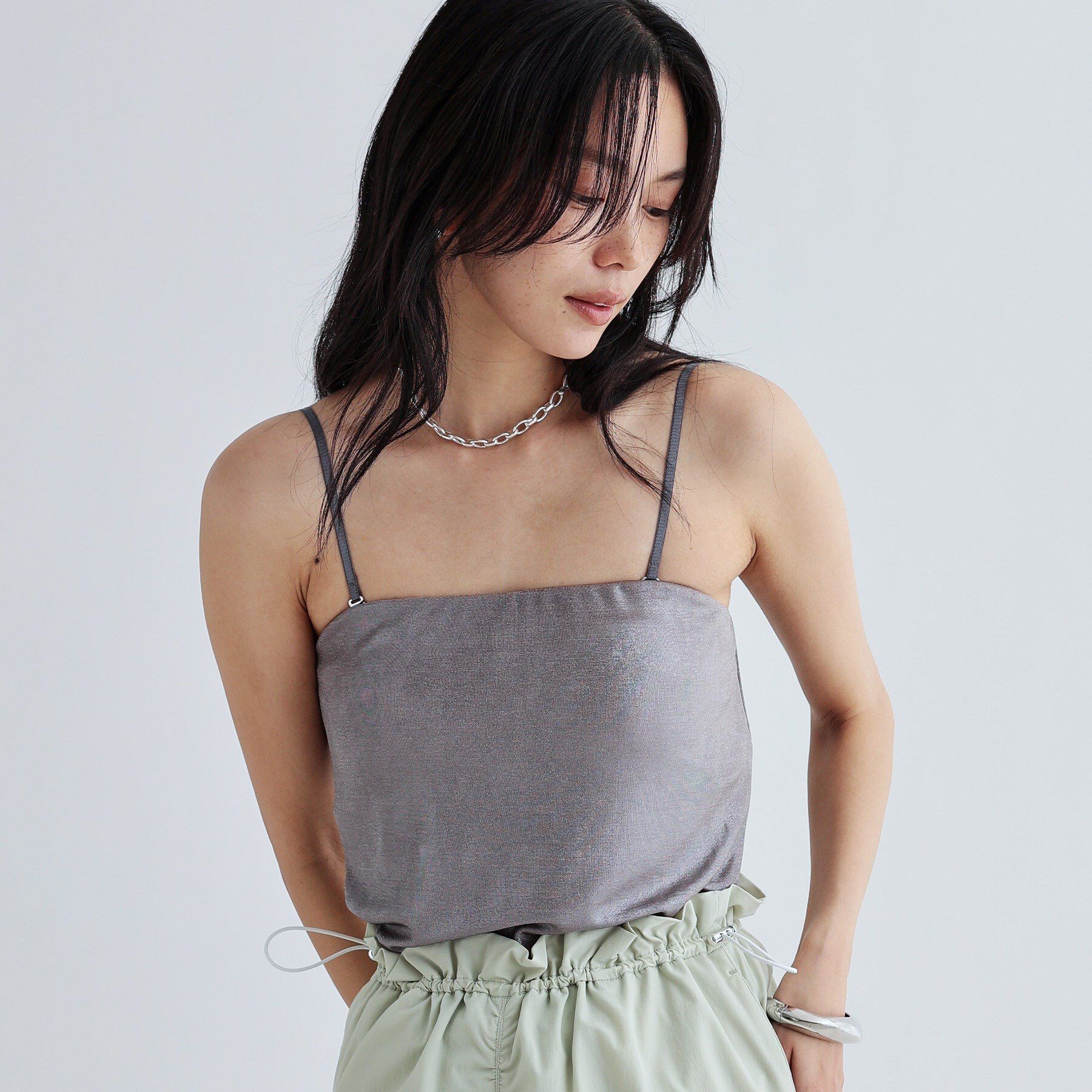 GALLEST「シャイニーベアトップ（カップ付き）」|チューブトップ|