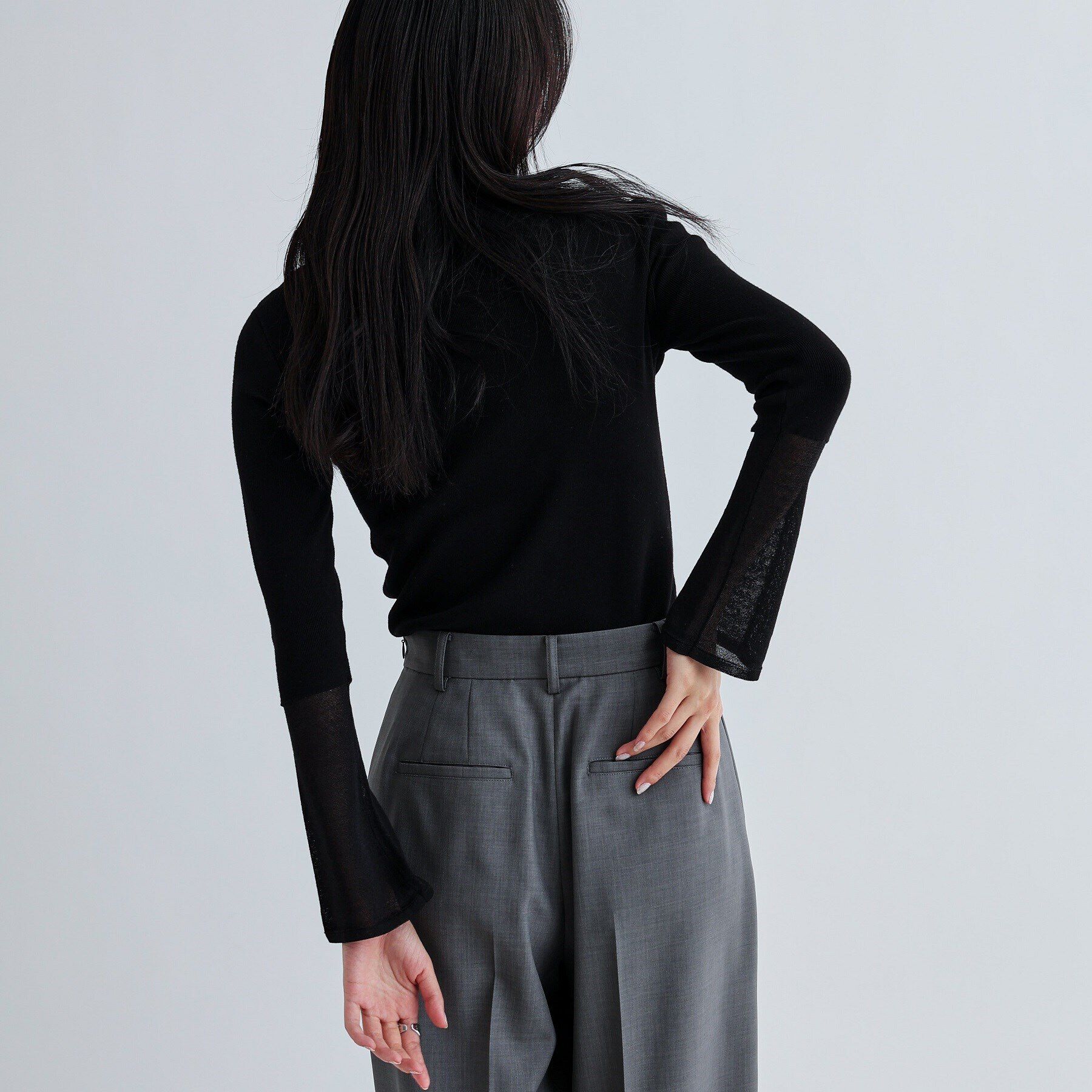 GALLEST「シアーベルスリーブニット」|ニット・セーター|