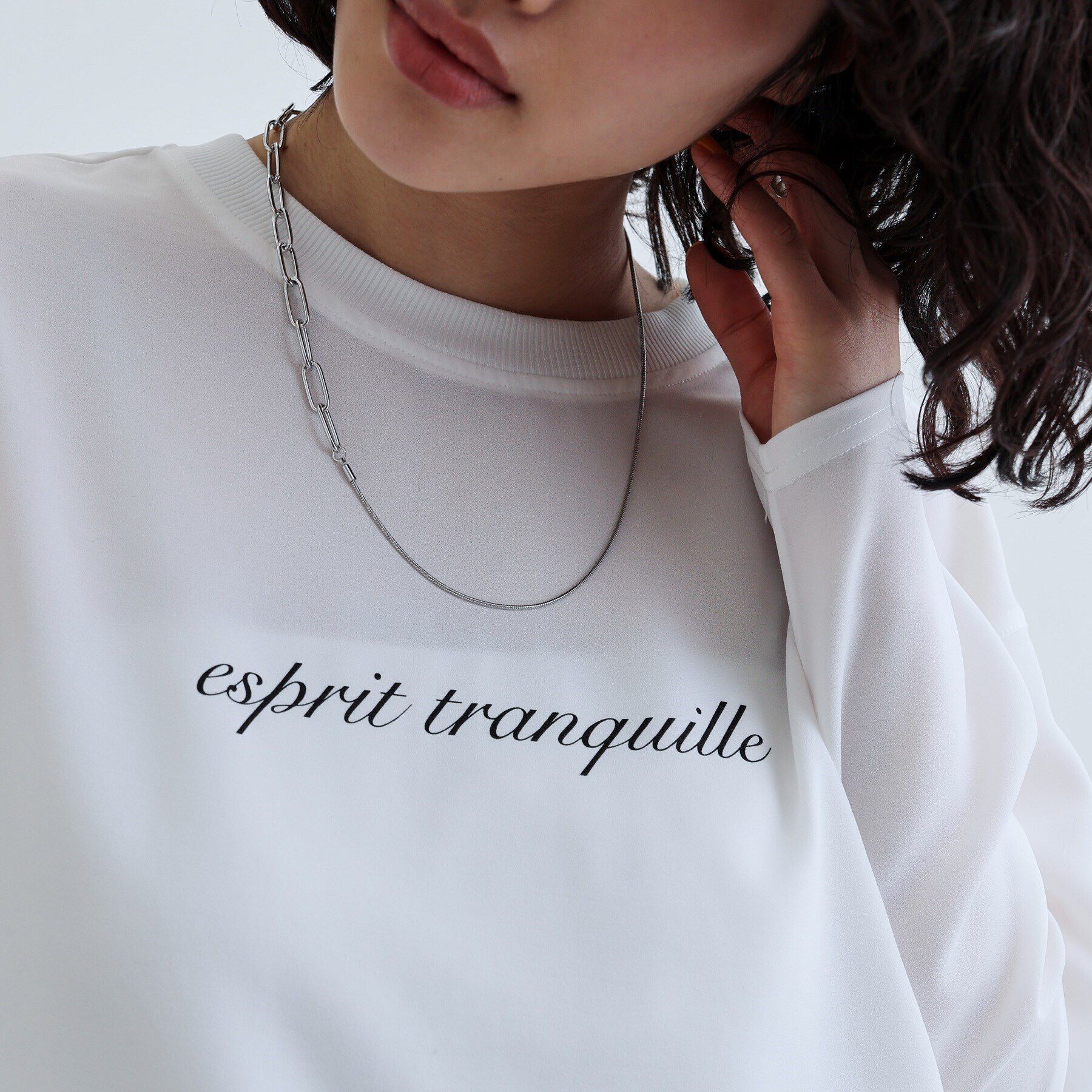 GALLEST「ジョーゼットロゴブラウス」|シャツ・ブラウス|