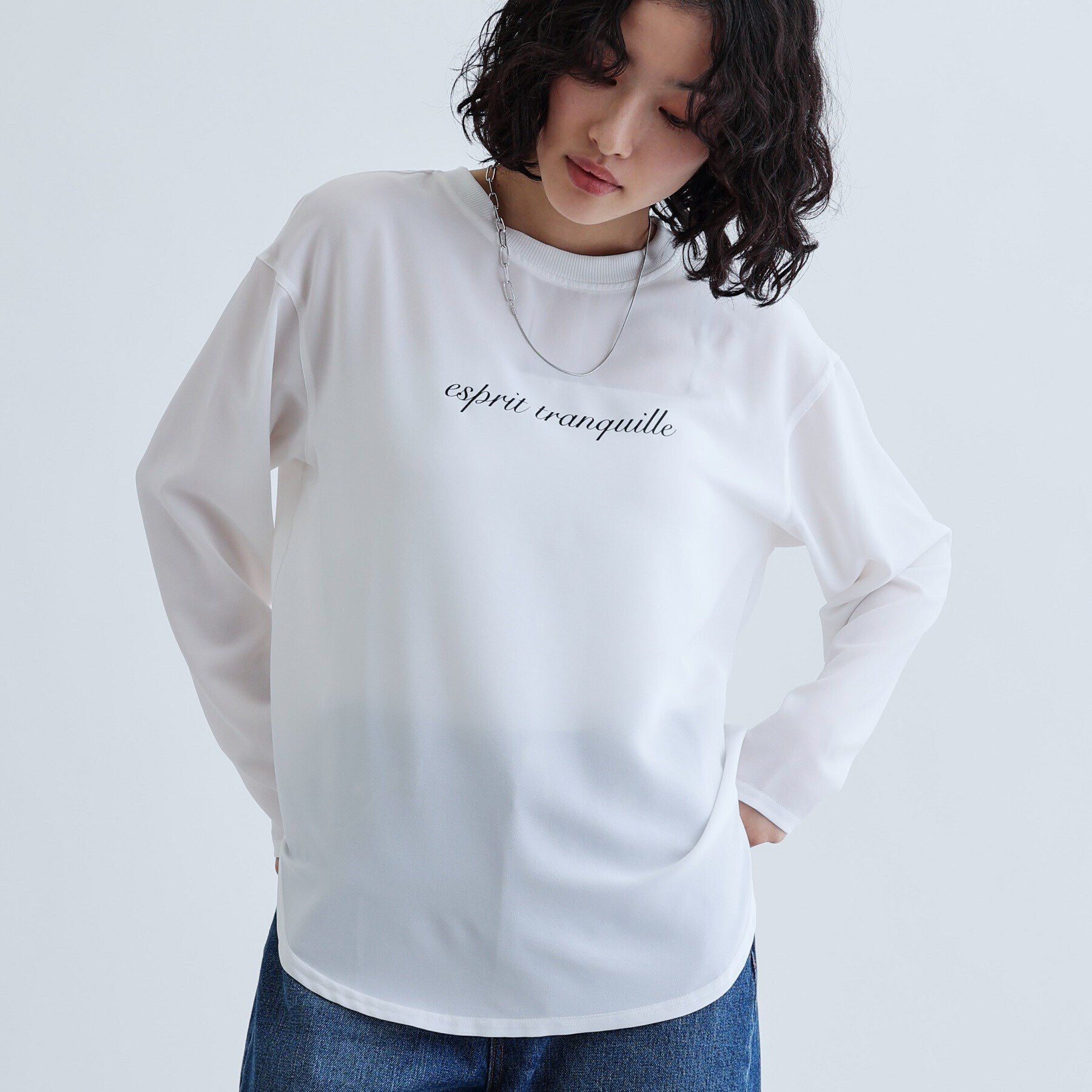 GALLEST「ジョーゼットロゴブラウス」|シャツ・ブラウス|